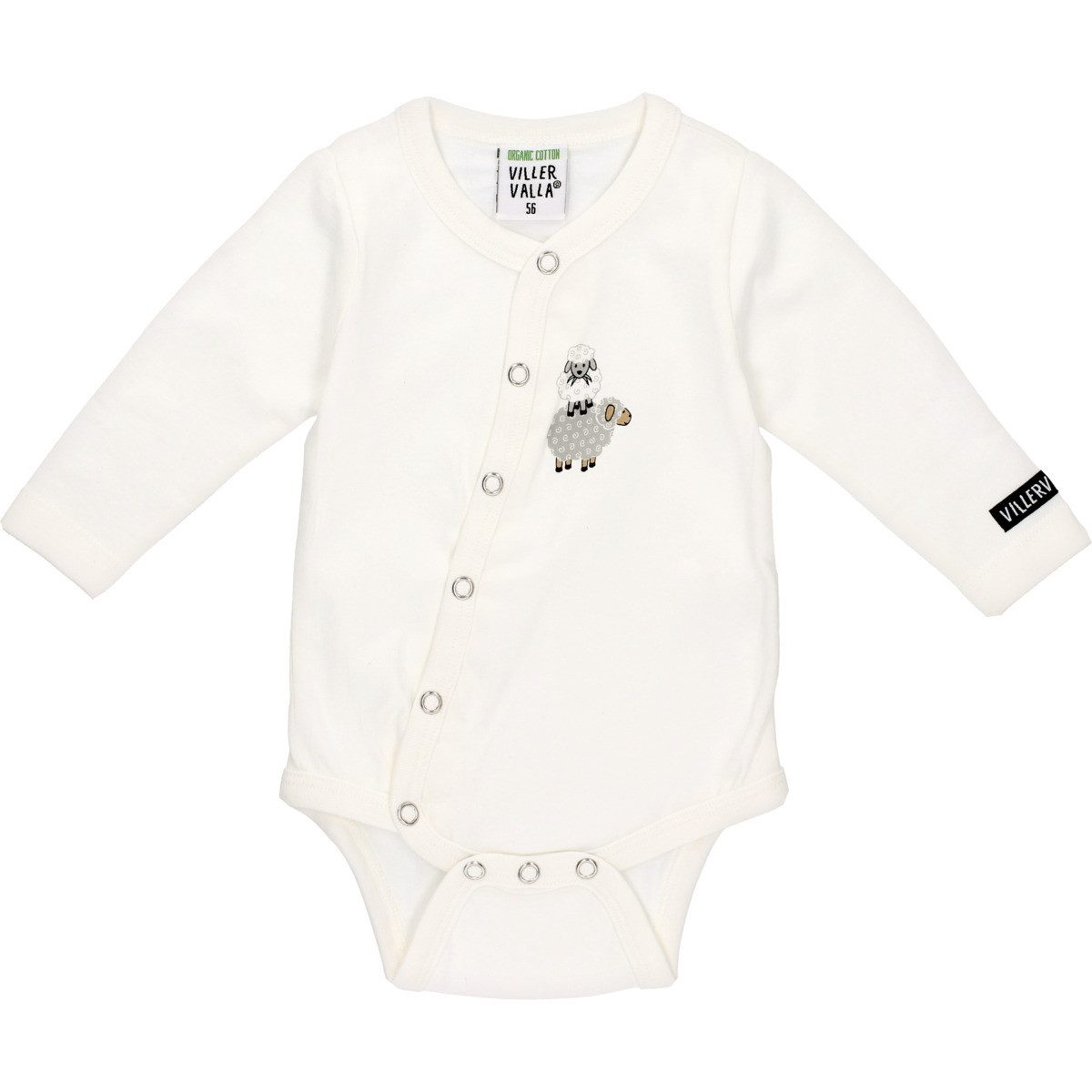 Villervalla Langarmwickelbody Schaf Unisex Kinder (1-tlg) Langarm Einteiler, Body, Longsleeve-Body, Bodysuit, Stretchbody