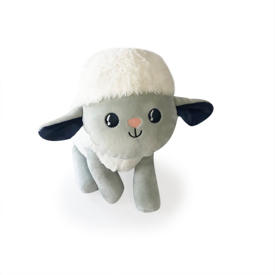Pabobo LED Nachtlicht Milo das Schaf mit 2 Einschlafliedern und 7 Sounds,  Einschlafhilfe, Kuscheltier mit Sound, ca. 45 x 25 x 8 cm, Angelcare