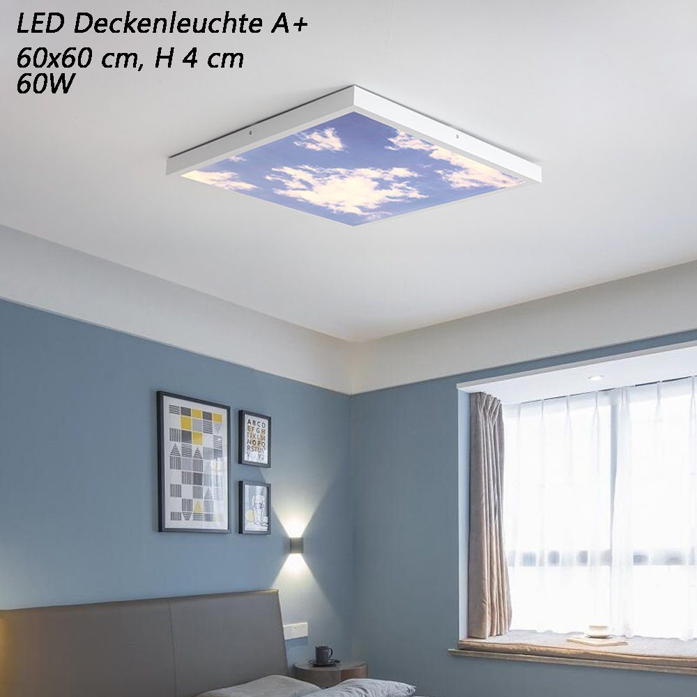 Euroton LED Deckenleuchte LED Deckenllampe Wandleuchte Fernbedienung  Farbton einstellbar dimmbar, LED fest integriert, Lichtfarbe und Helligkeit  mit der Fernbedienung einstellbar, LED Deckenlampe