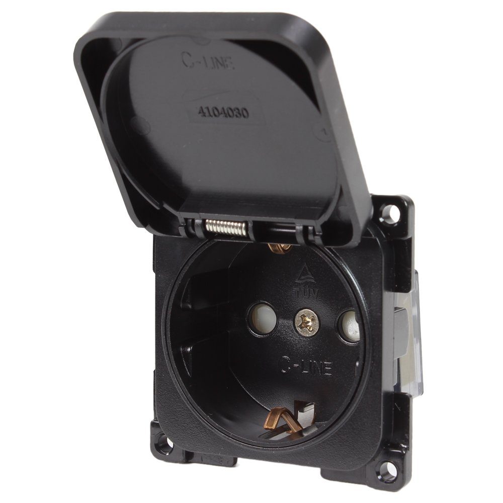 HABA B.V. Steckdose C-Line Presto Inprojal CBE Schuko Steckdose + Klappdeckel