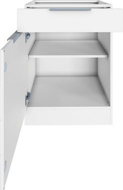 Kochstation Unterschrank KS-Luhe 60 cm breit, hochwertige MDF-Fronten mit waagerechter Lisene