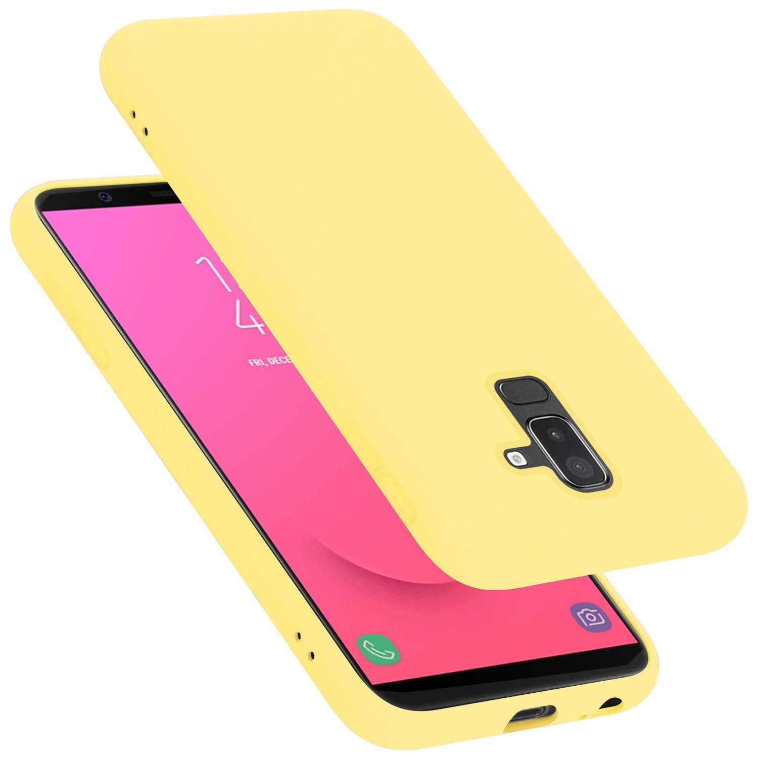 Cadorabo Handyhülle für Samsung Galaxy A6 PLUS 2018 Hülle Samsung Galaxy A6 PLUS 2018, Flexible Hülle TPU Silikon Schutzhülle Back Cover Case
