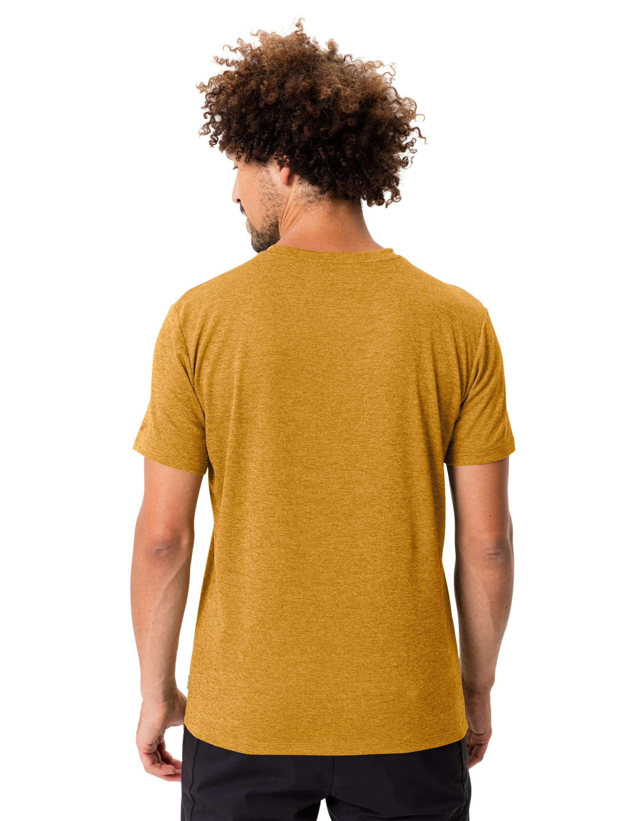 VAUDE T-Shirt Essential Knopf T-Shirt Grüner (1-tlg) burnt yellow Men's