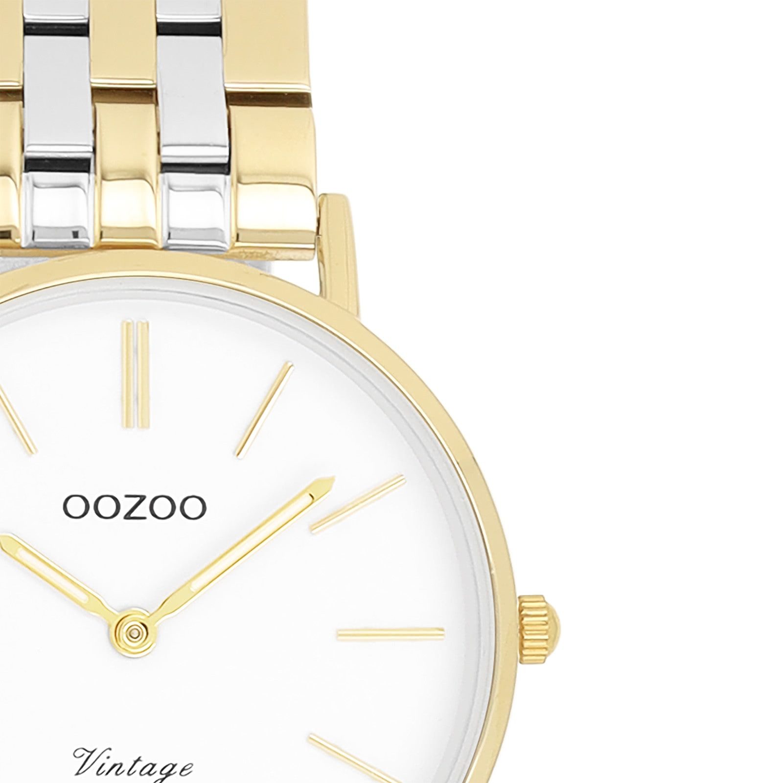 OOZOO Quarzuhr Oozoo Damen Armbanduhr OOZOO Vintage, (Analoguhr), Damenuhr rund, mittel (ca. 32mm) Metallarmband, Elegant-Style