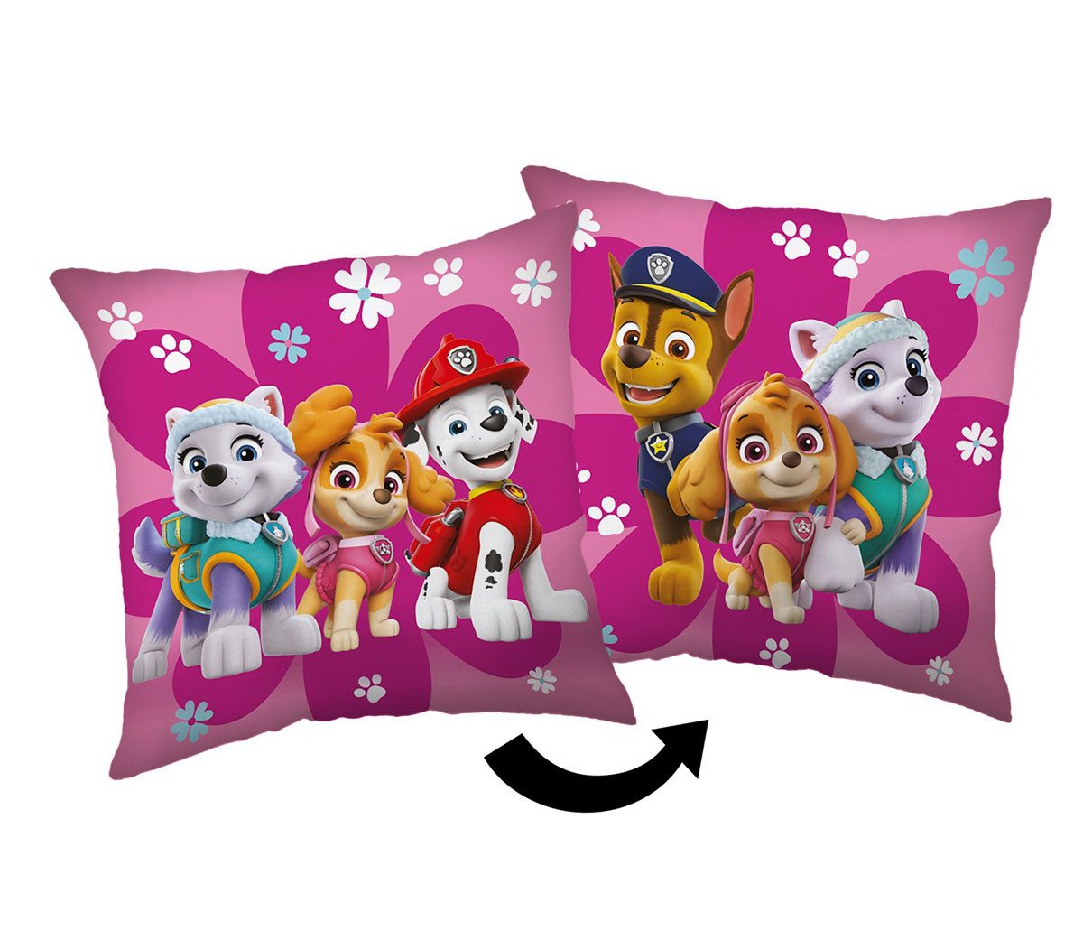 Jerry Fabrics Dekokissen Paw Patrol Dekokissen Skye Chase Marshall 40x40cm Polyester