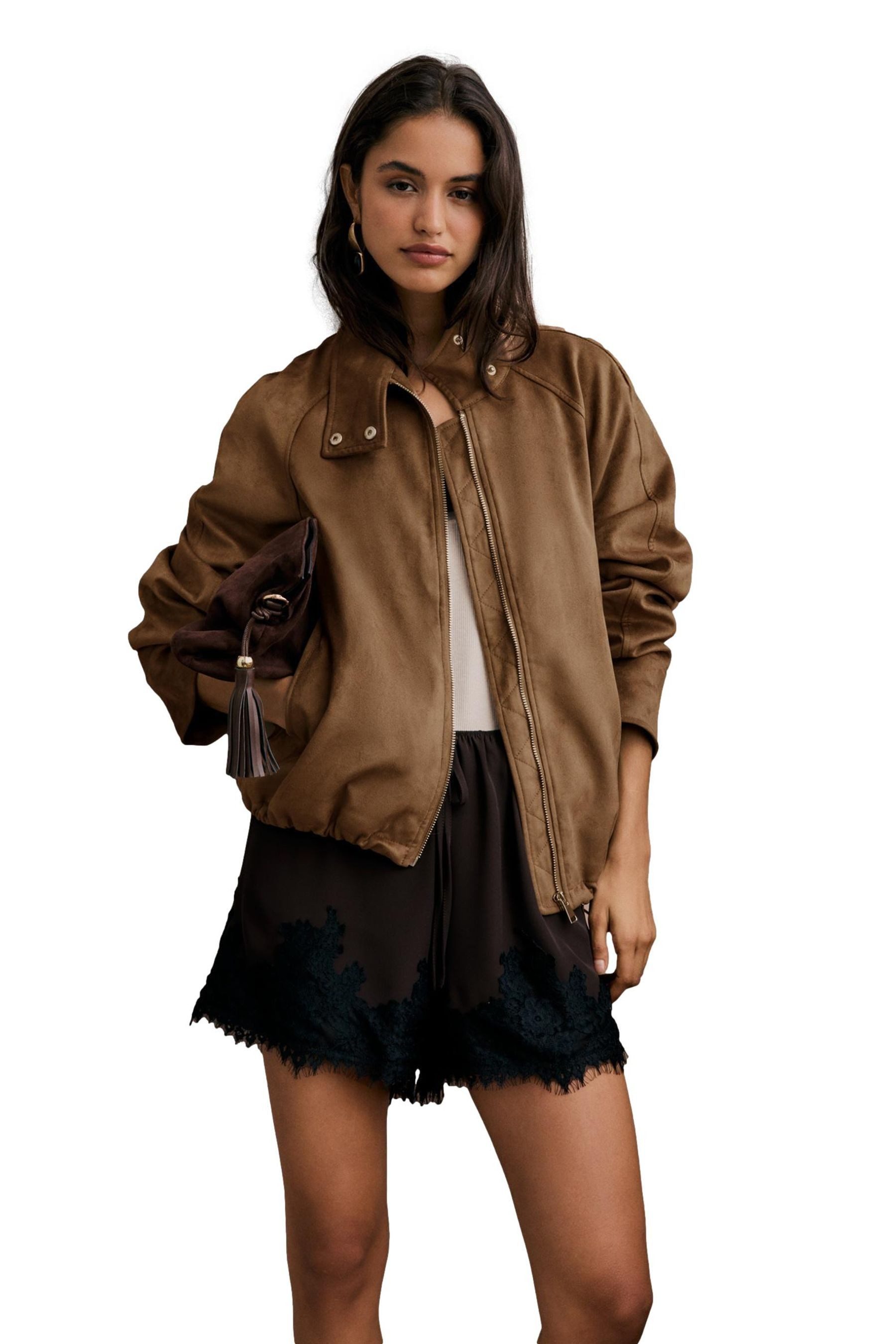 Friends Like These Lederimitatjacke Friends Like These Jacke im Ballonschnitt (1-St)