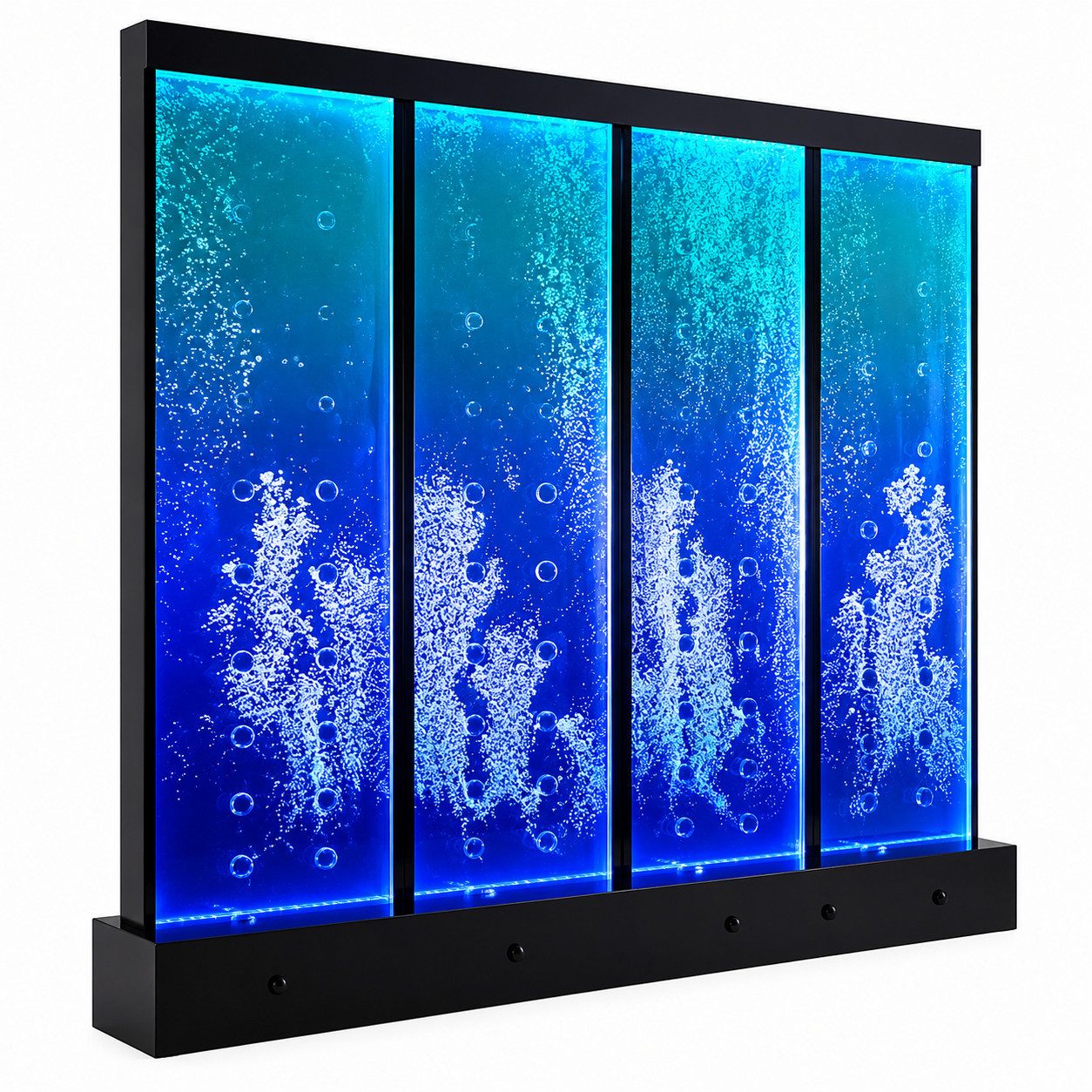Xlmoebel Zimmerbrunnen Moderne Wasserwand mit LED-Beleuchtung und eleganter Trennwandfunktion, (Water Wall), Hergestellt in Europa