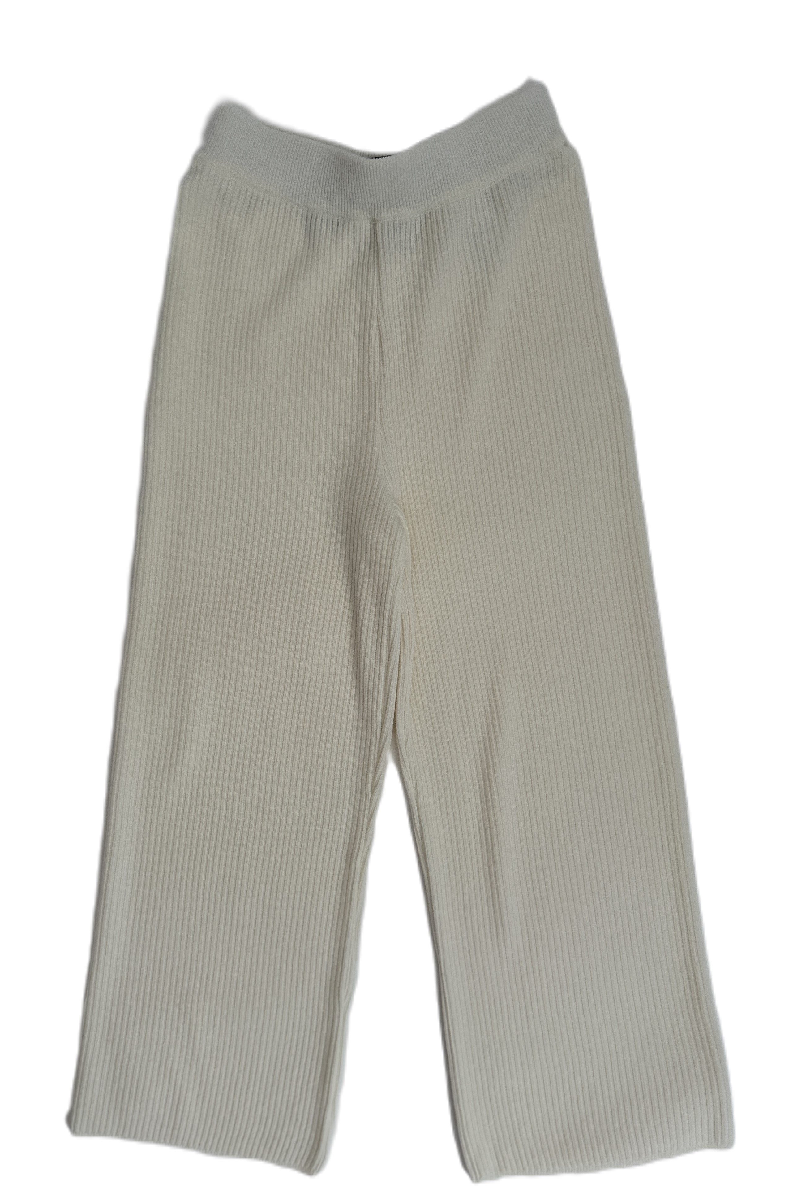 Zuckerwatte Strickhose mit weitem Bein, aus günstig online kaufen