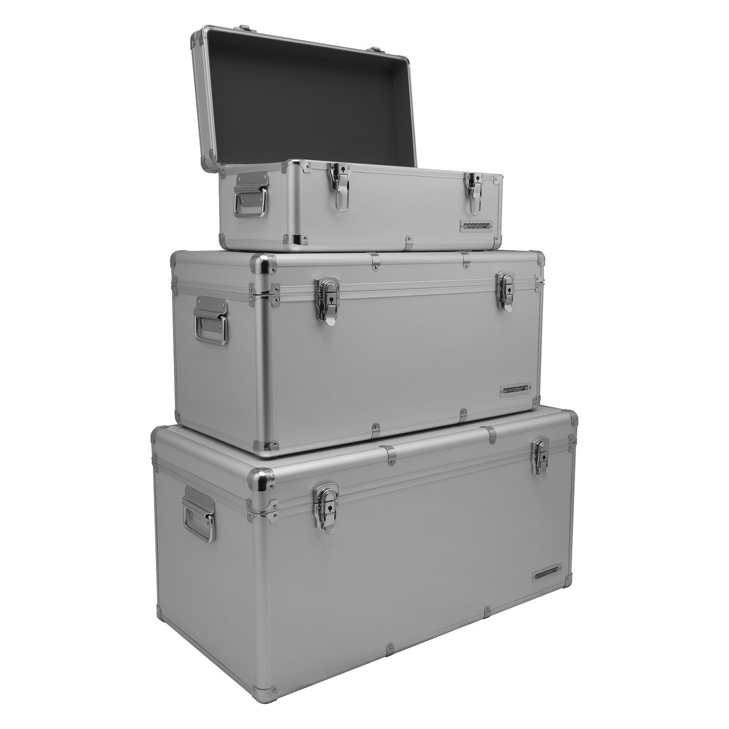 anndora Aufbewahrungsbox Alu Rahmenkoffer Transportbox (silber, günstig online kaufen