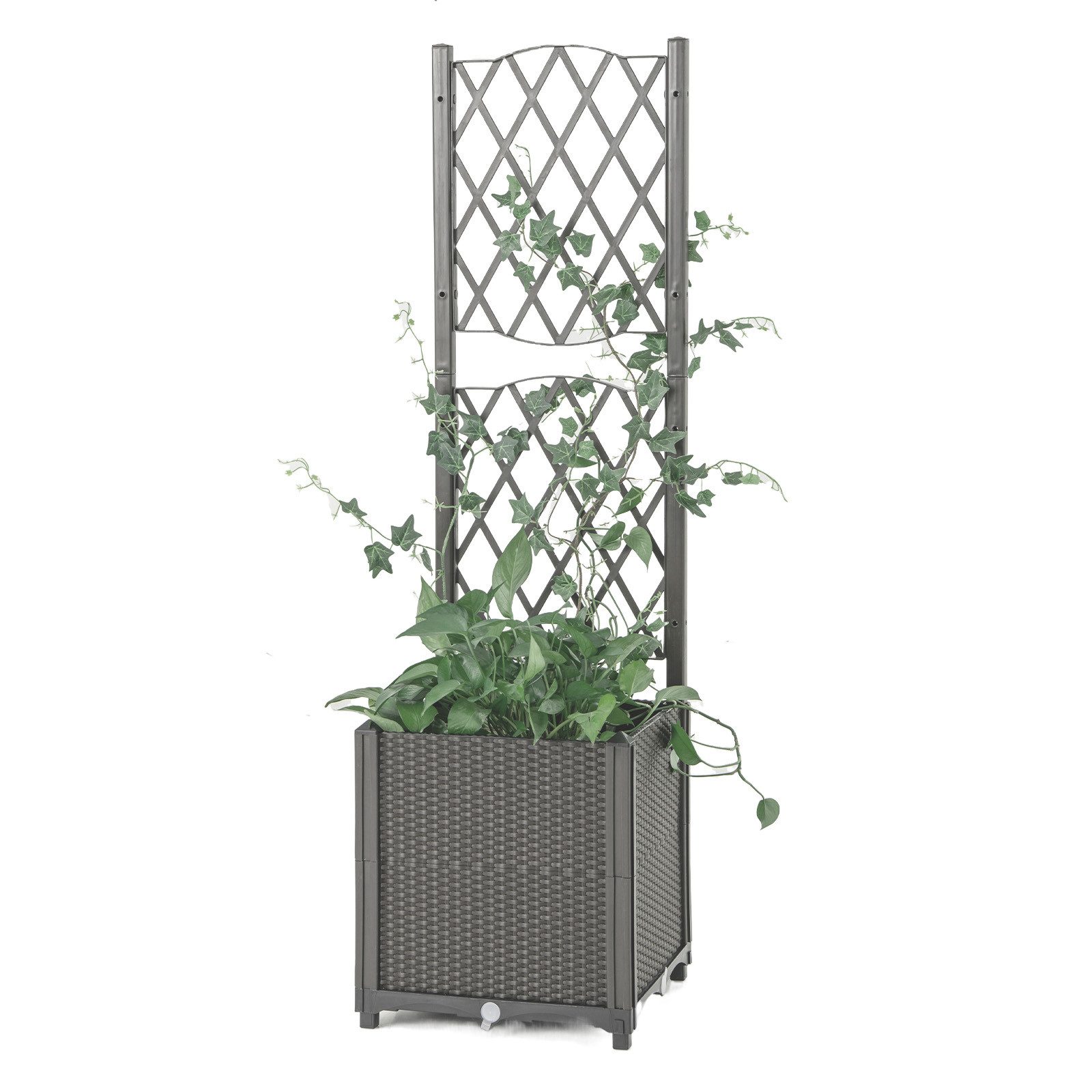 KOMFOTTEU Blumenkasten, Hochbeet mit Rankgitter für günstig online kaufen