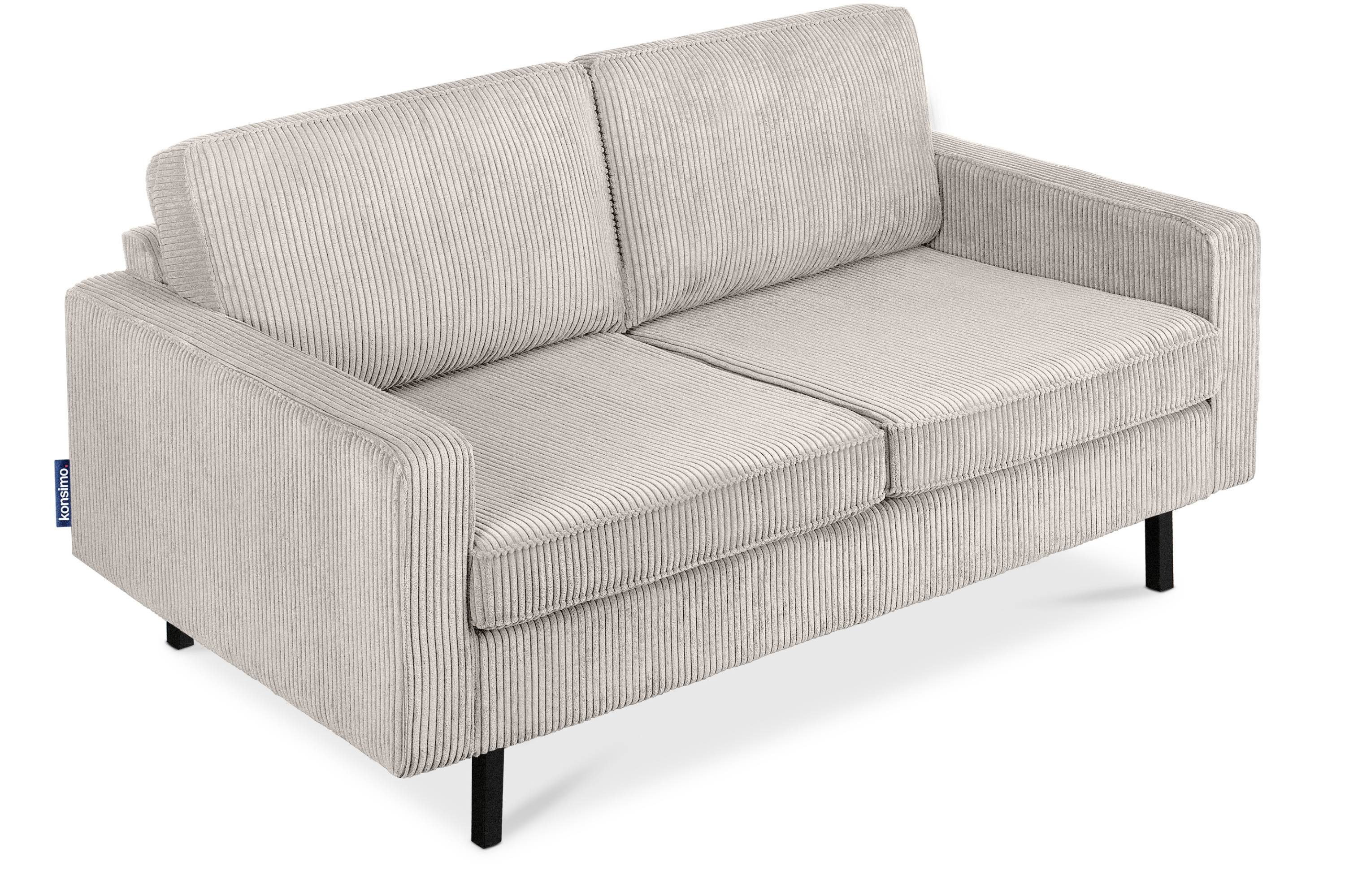 Zweisitzer-Sofa, 2-Sitzer Schaumstoff, Cord-Stoff Konsimo Polsterung Pet INVIA aus Friendly in hochwertigem