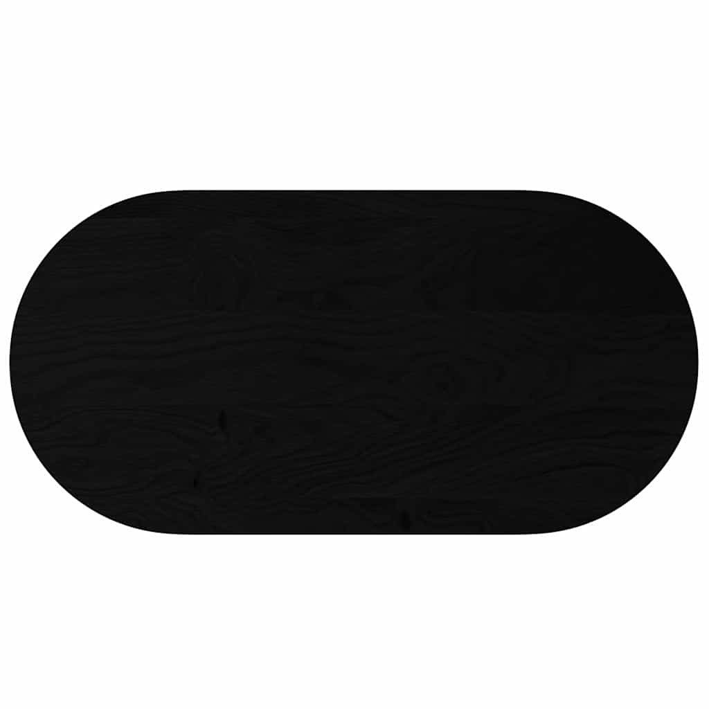 vidaXL Tischplatte Tischplatte Dunkelbraun 120x60x4 cm Massivholz Eiche Oval (1 St)