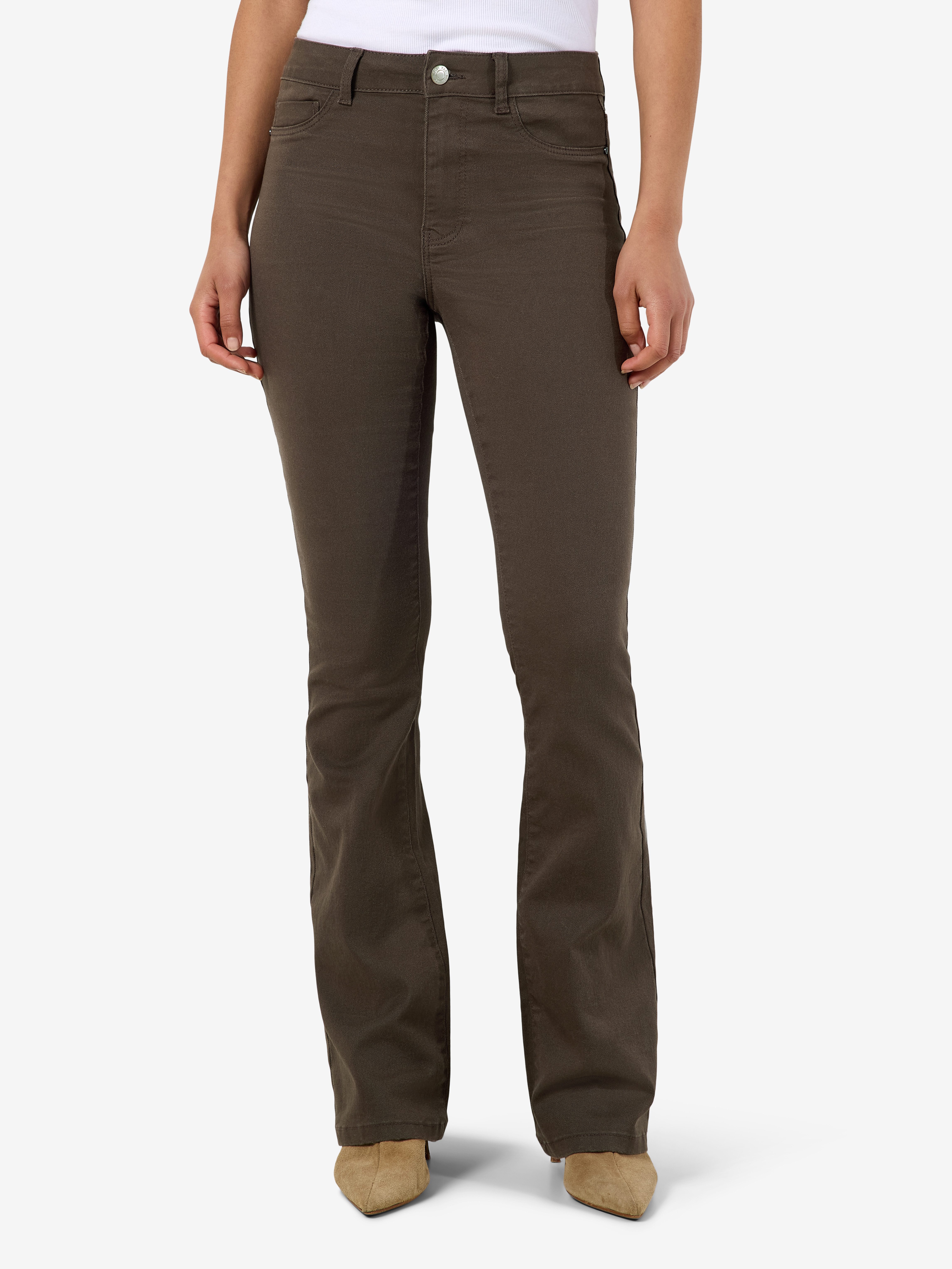 Noisy may Bootcut-Jeans NMSALLIE HW SK FLARED COLOR BOX NOOS Baumwollmischung, slim fit