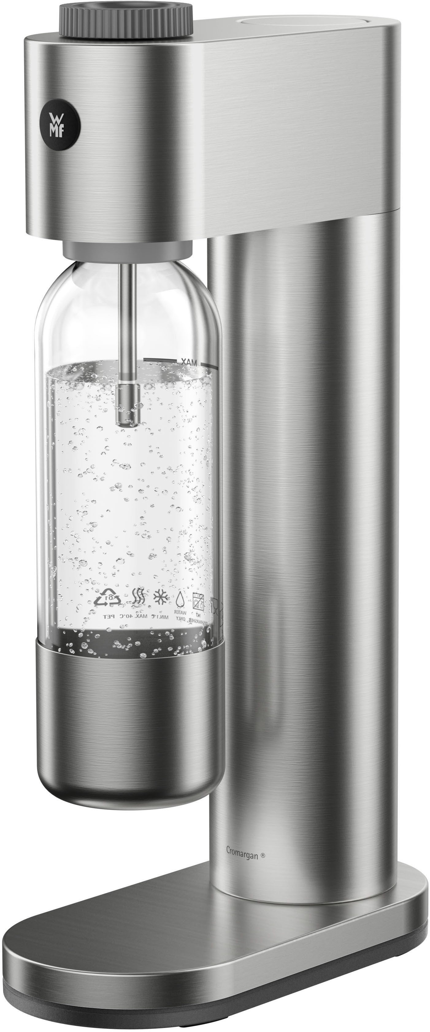 WMF Wassersprudler Element One, (2-tlg), 3 Sprudelgrade, vollautomatisches Sprudeln, Cromargan Edelstahlgehäuse