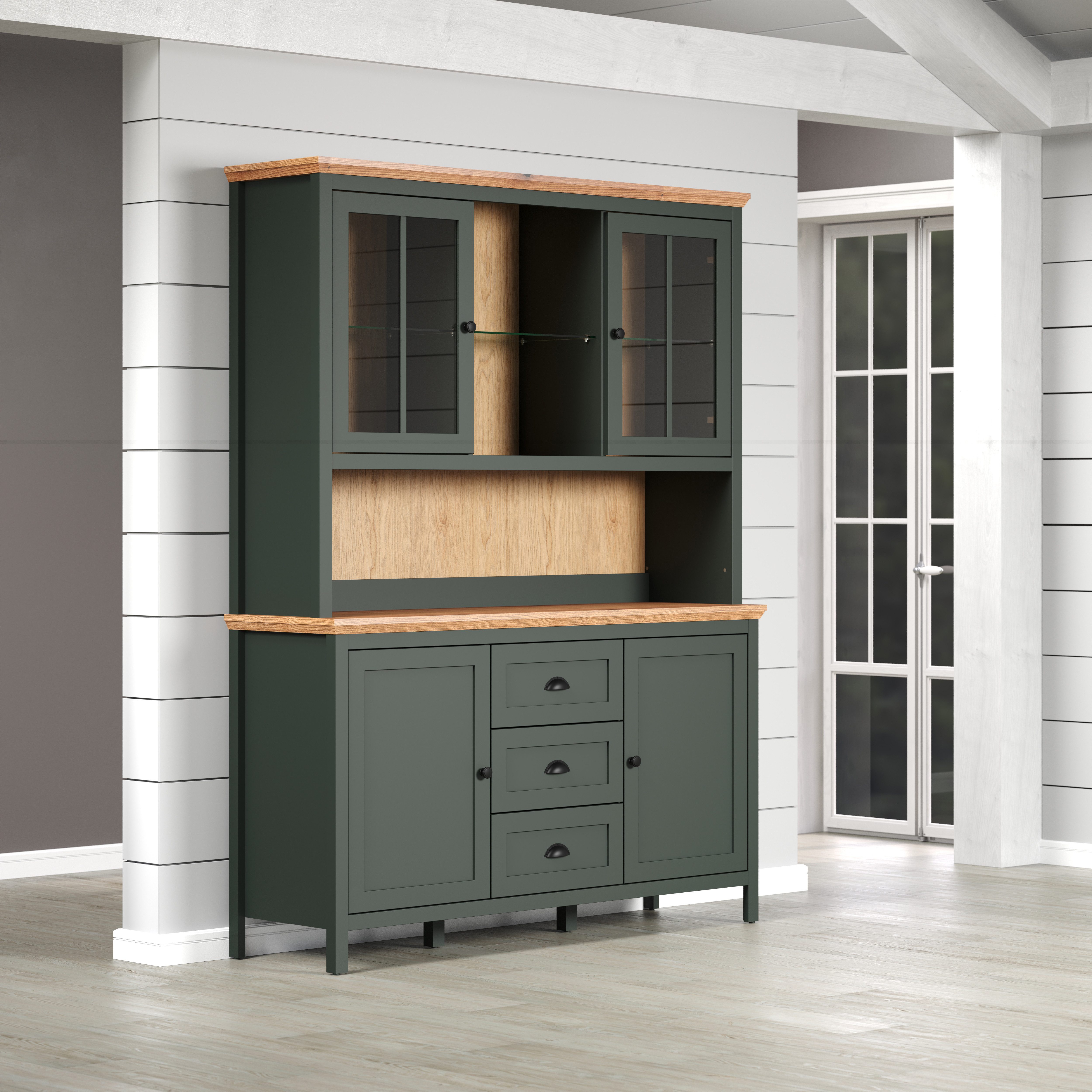 Home affaire Buffet "Vienna", (Set, 2 St.), Küchenbuffet im Landhausstil, i günstig online kaufen