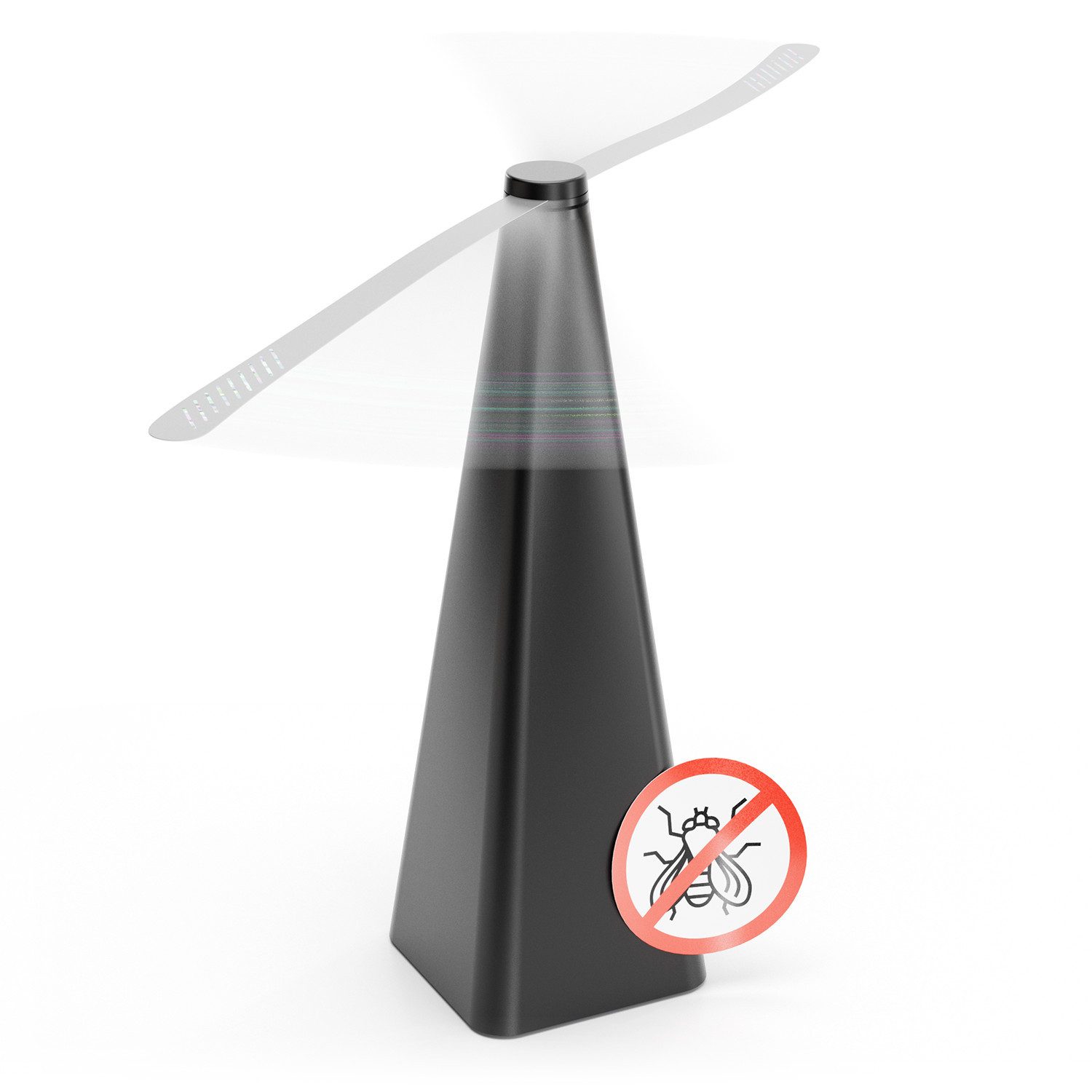 Fliegenwedler 1x Fliegenwedler mit Batterie - Fliegen Vertreibung, für den Tisch