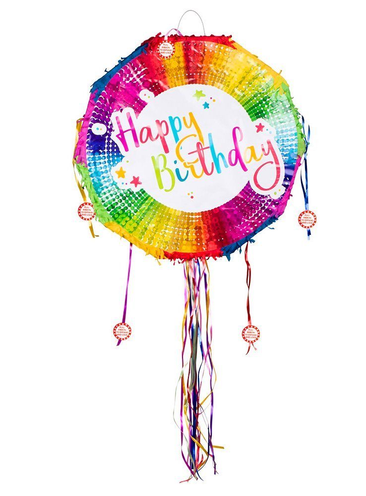Boland Pinata Happy Birthday Zieh-Piñata, Die Partyüberraschung für jeden Geburtstag
