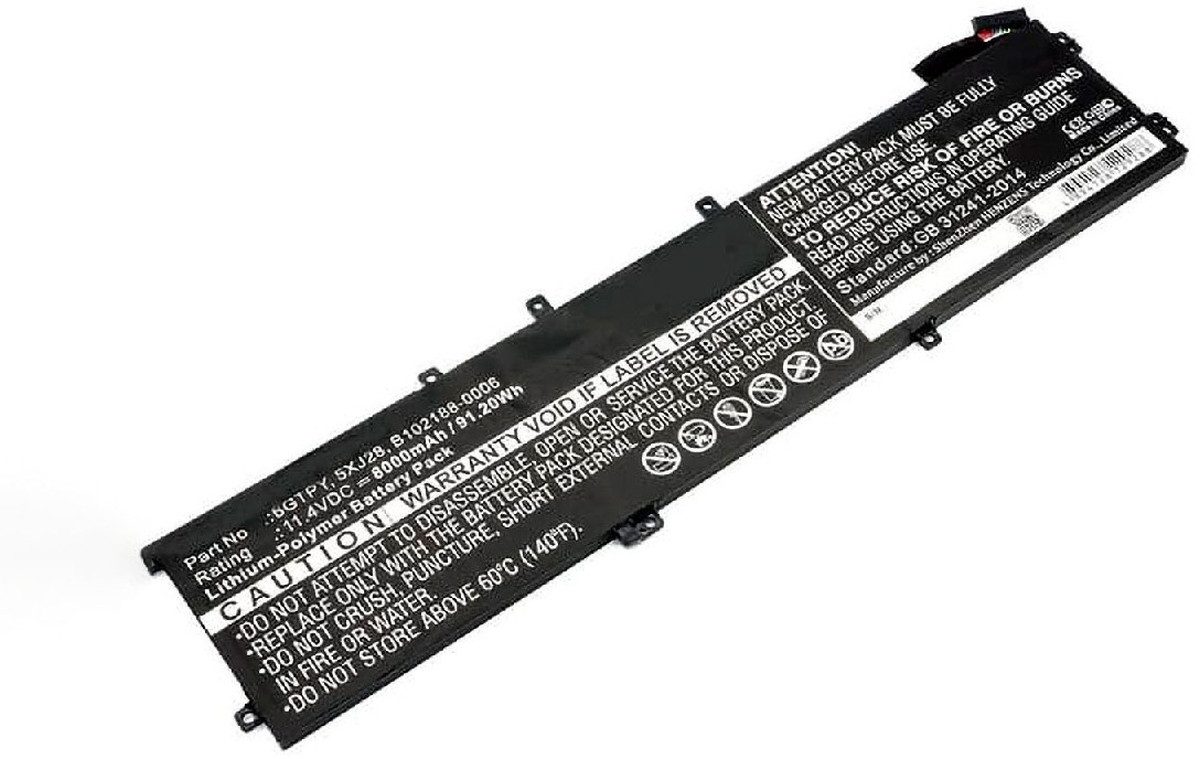 Akku für Dell B102188-0006 Li-Pol 11,4 Volt 8000 mAh schwarz Laptop-Akku