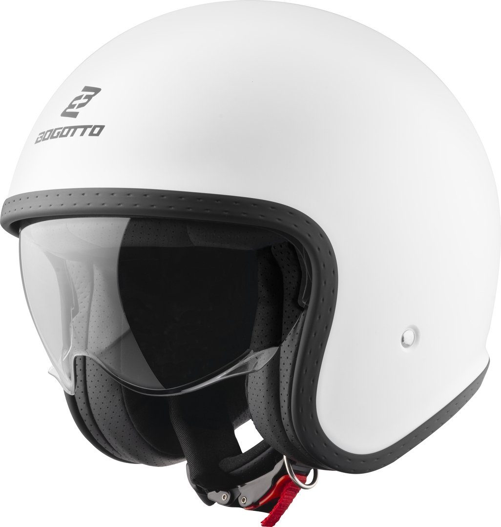 Bogotto Motorradhelm H589 Solid Jethelm, Herausnehmbares Innenfutter,integriertes Sonnenvisier