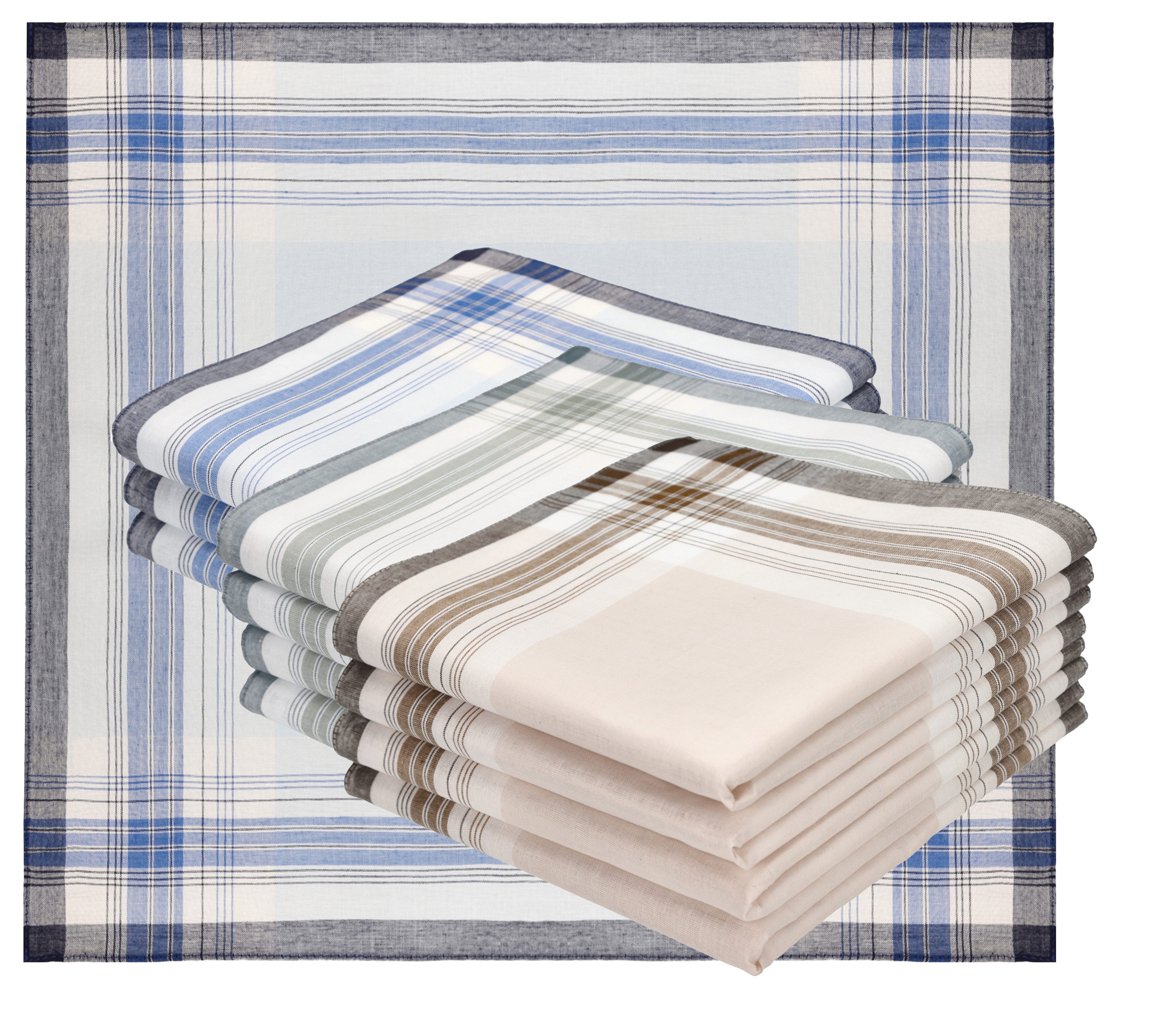 Betz Taschentuch 12 Stück Herren Stoff Taschentücher Set Martin Dessin 12 Gr 40x40cm, (Dessin 12, 12-St)