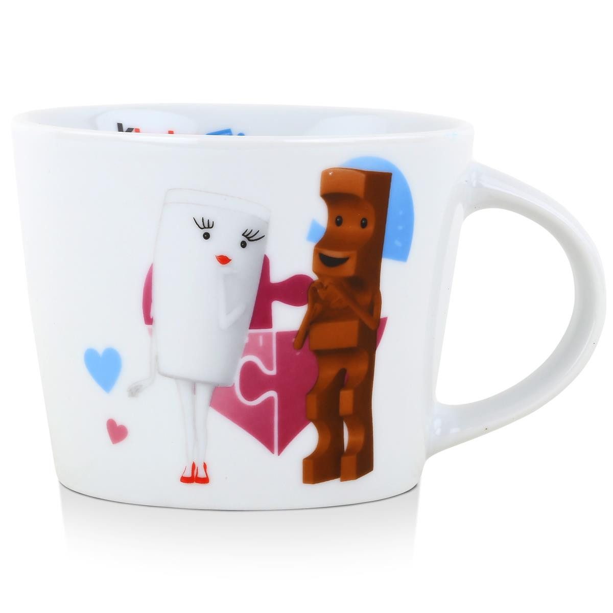 FERRERO Gläser-Set Kinder Riegel Sammel-Tasse Fan-Edition "Puzzle" & 10 Kinder Riegel je