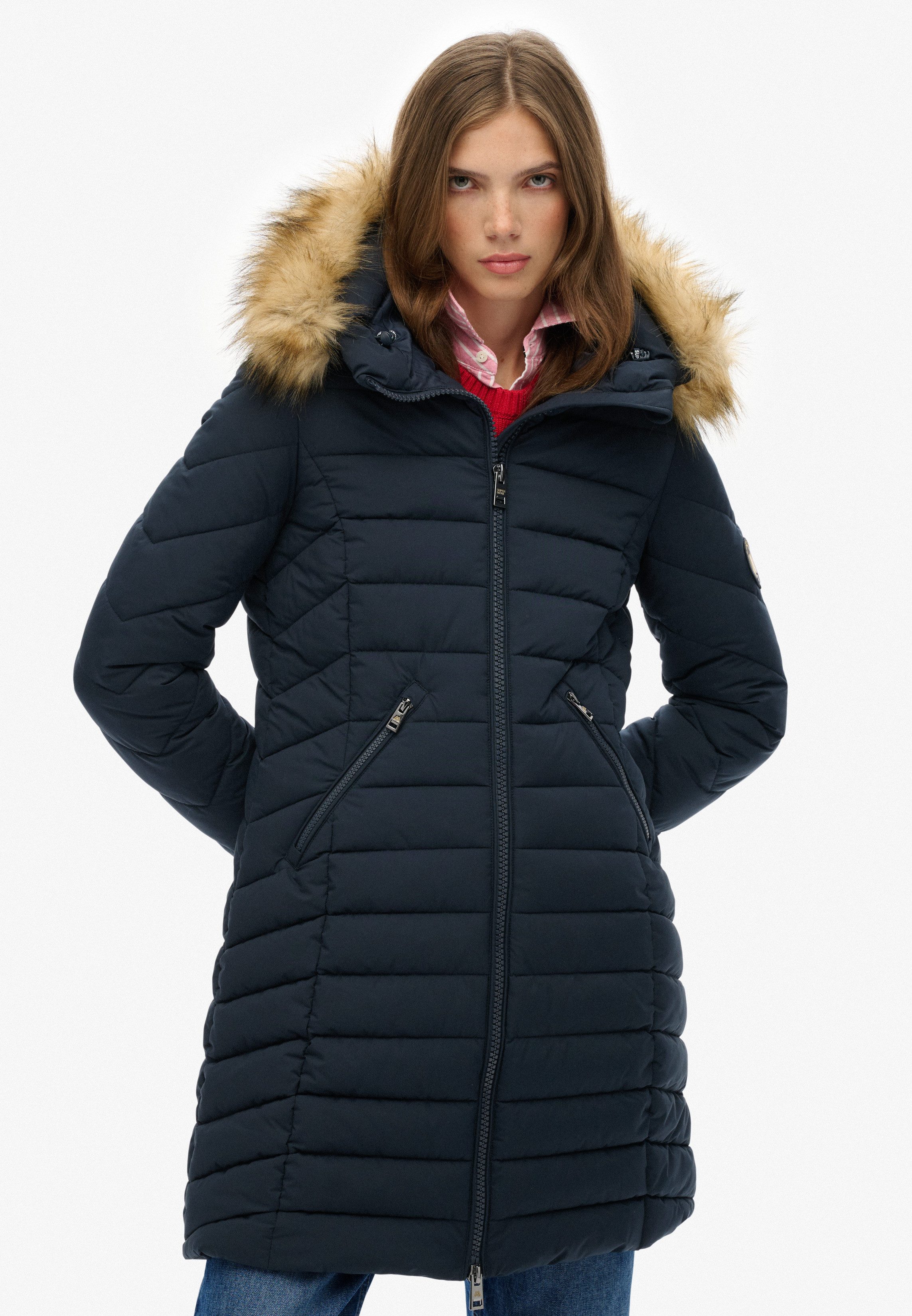 Superdry Steppjacke FUJI FAUX FUR HOOD günstig online kaufen