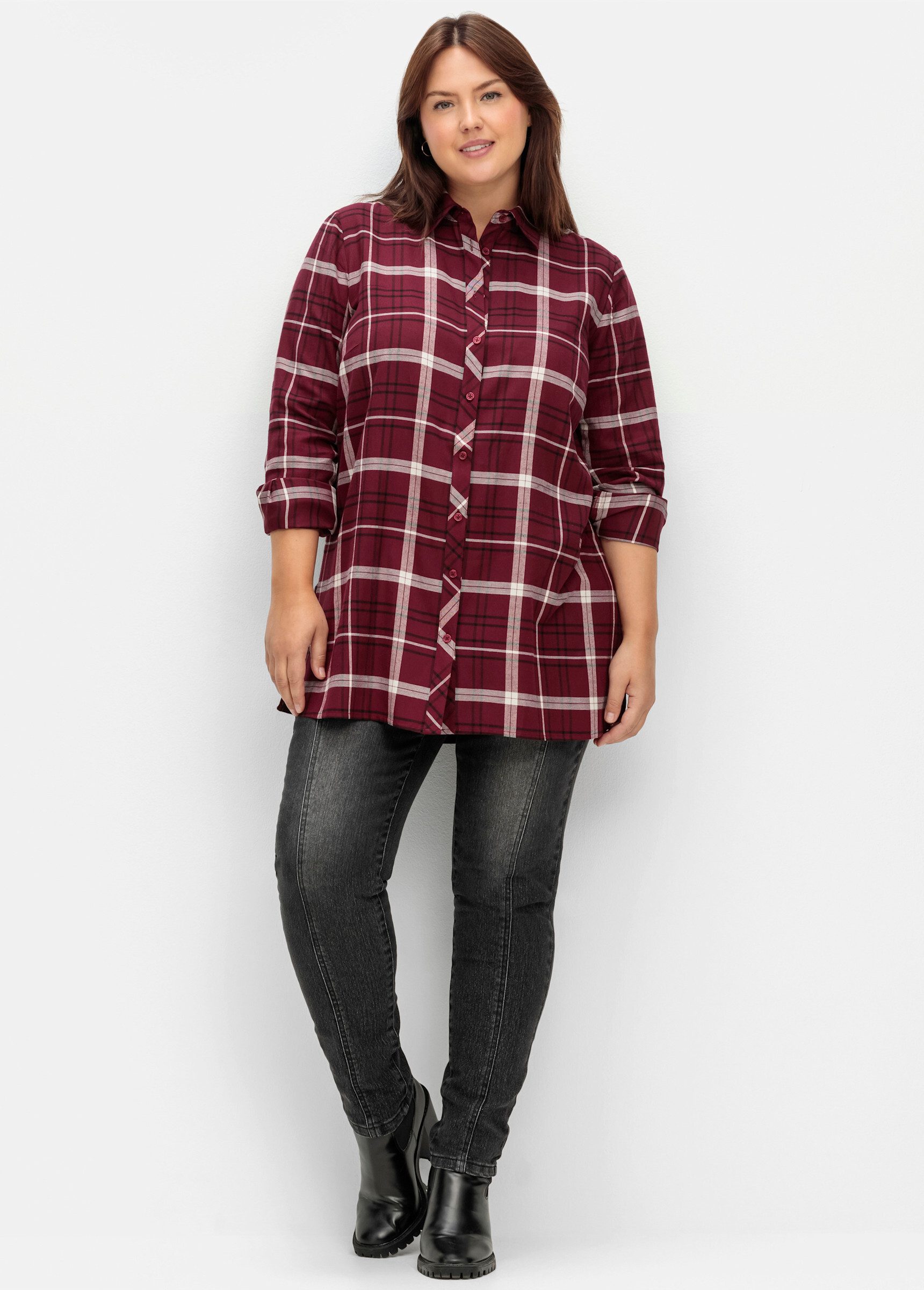 Sheego Klassische Bluse Hemdbluse günstig online kaufen
