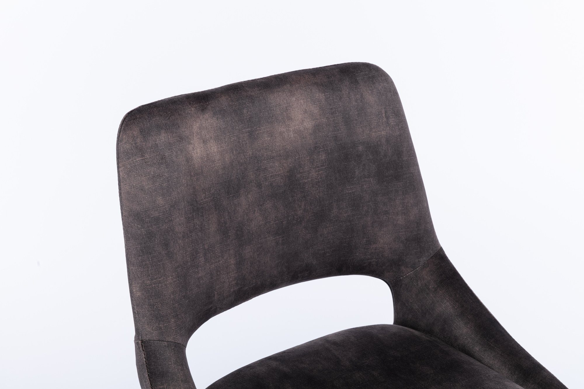 möbelando Stuhl ESMA Abmessungen Samt in aus (BxHxT) 53,5x82x60 (2er-Set), schwarz. cm