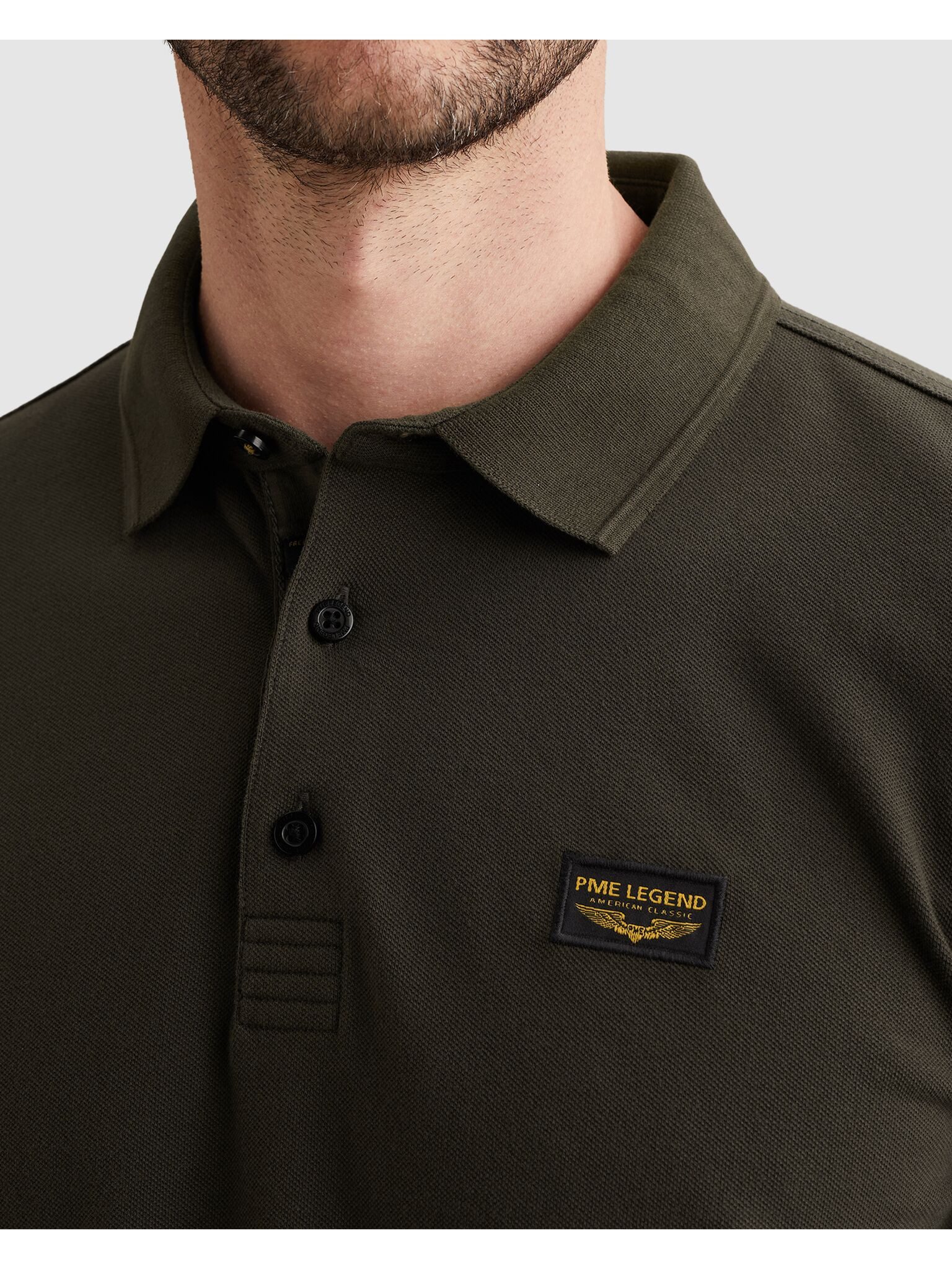 PME LEGEND Langarm-Poloshirt mit Logo Stickerei – Bild 4 von 5