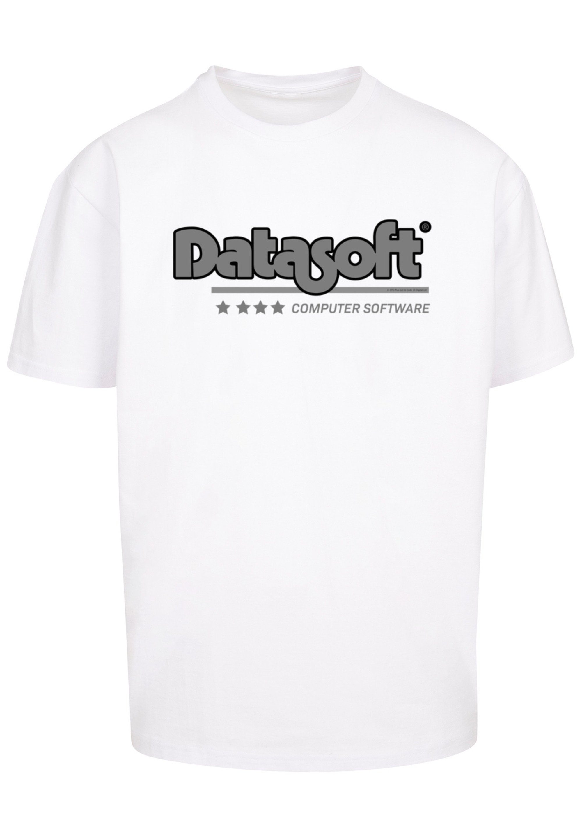 Print Logo Retro SEVENSQUARED weiß DATASOFT F4NT4STIC Gaming black T-Shirt