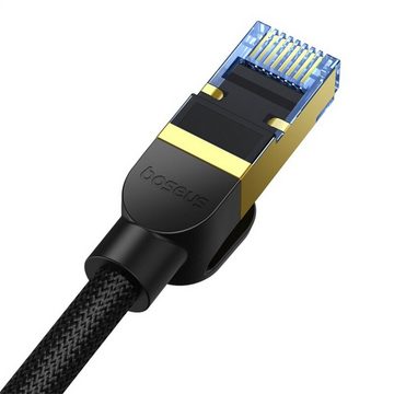 Baseus Schnelles Internetkabel RJ45 Cat.7 10 Gbit/s 5 m geflochten schwarz LAN-Kabel