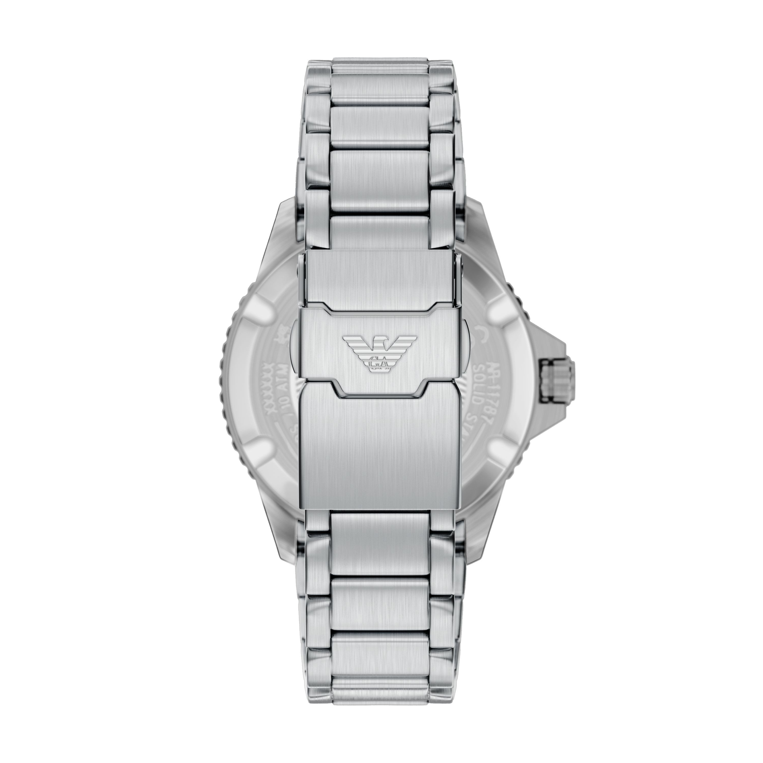 Emporio Armani Solaruhr WORLD EXPLORER AR11787, Armbanduhr, Herrenuhr, Edelstahlarmband, analog