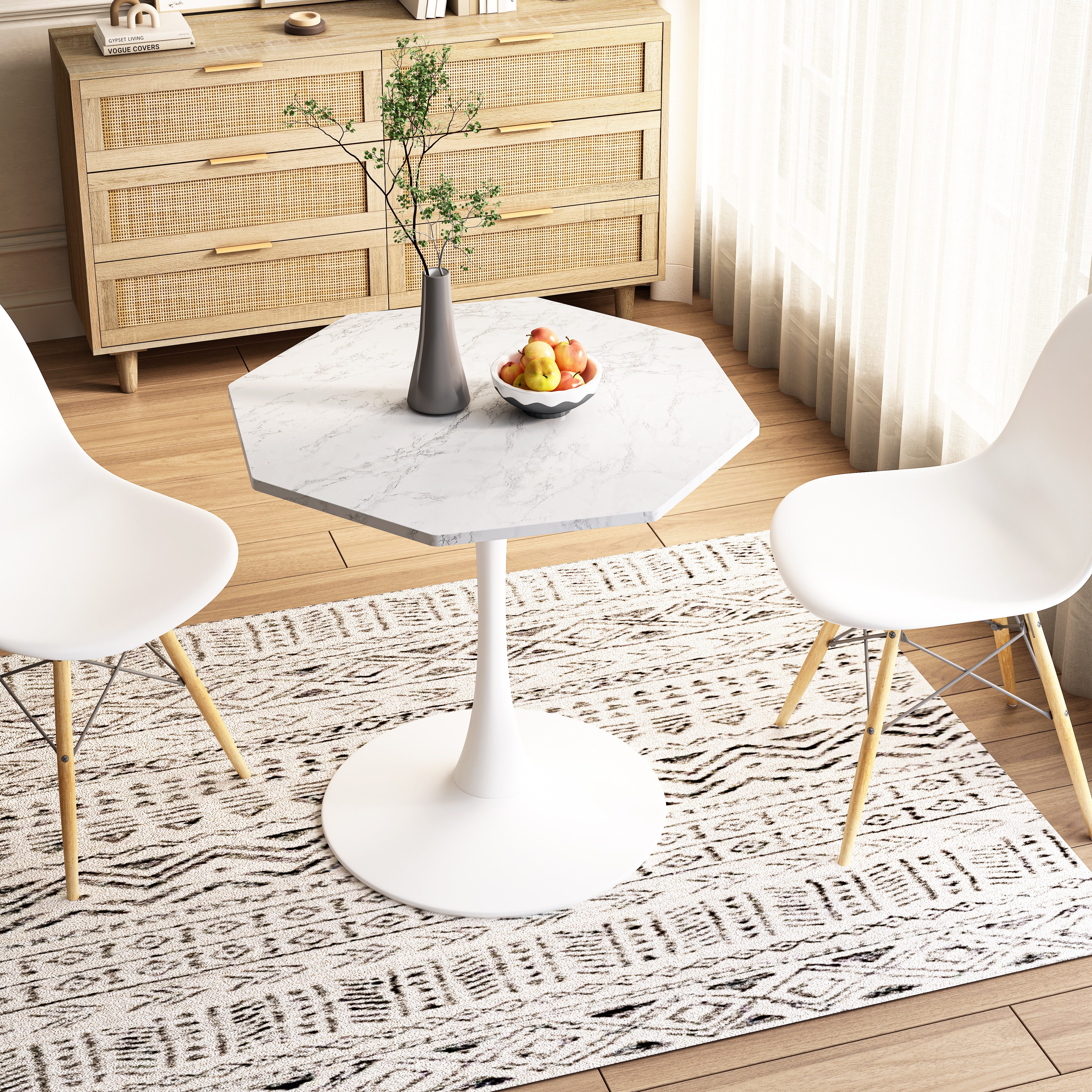 HAUSS SPOLE Esstisch 80×74cm Achtkantiger Couchtisch günstig online kaufen