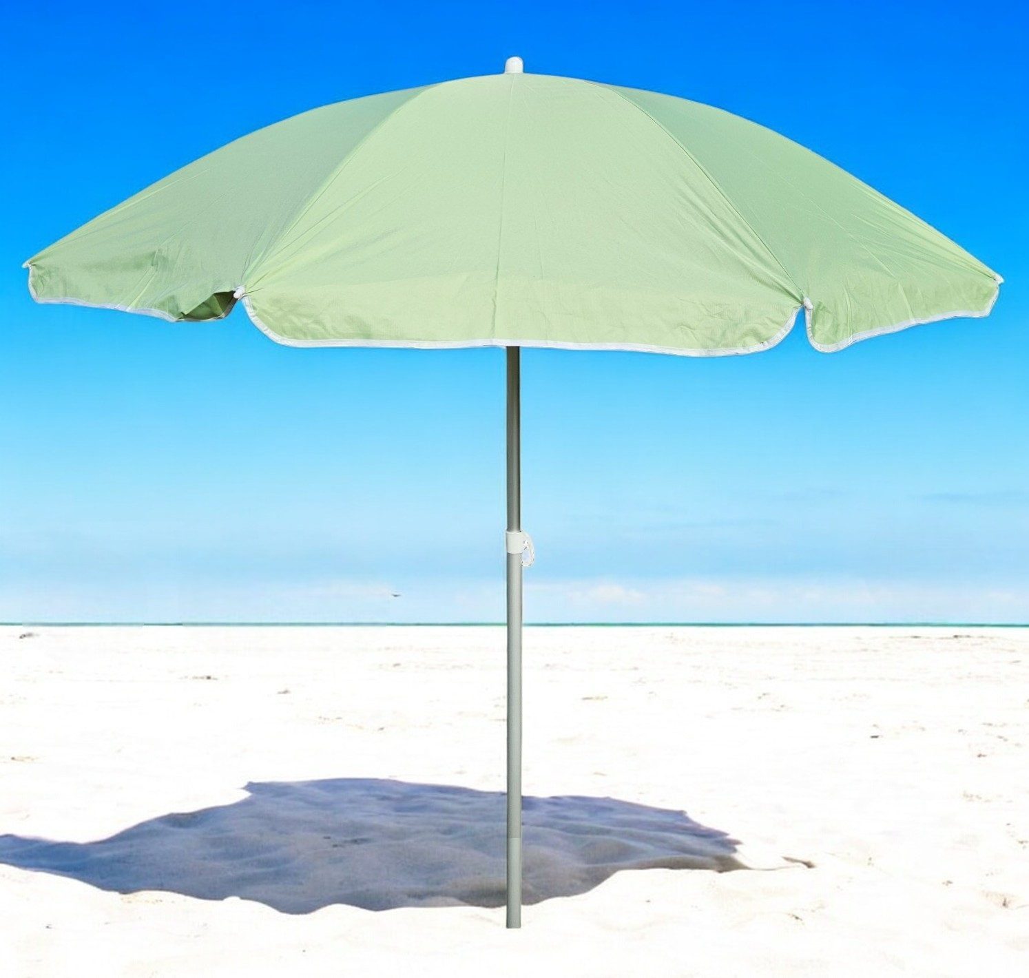 Meinposten Sonnenschirm Strandschirm Strand Reise Stabil UV Schutz UPF 50+ grün 170 cm, abknickbar