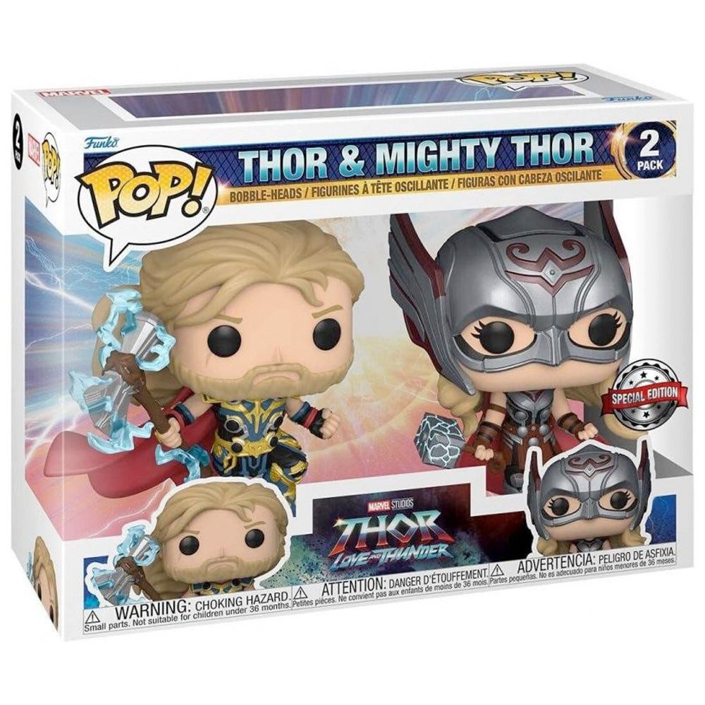 MARVEL Actionfigur Funko POP! Marvel Thor Love and Thunder 2er Pack Thor & Mighty, 10 cm