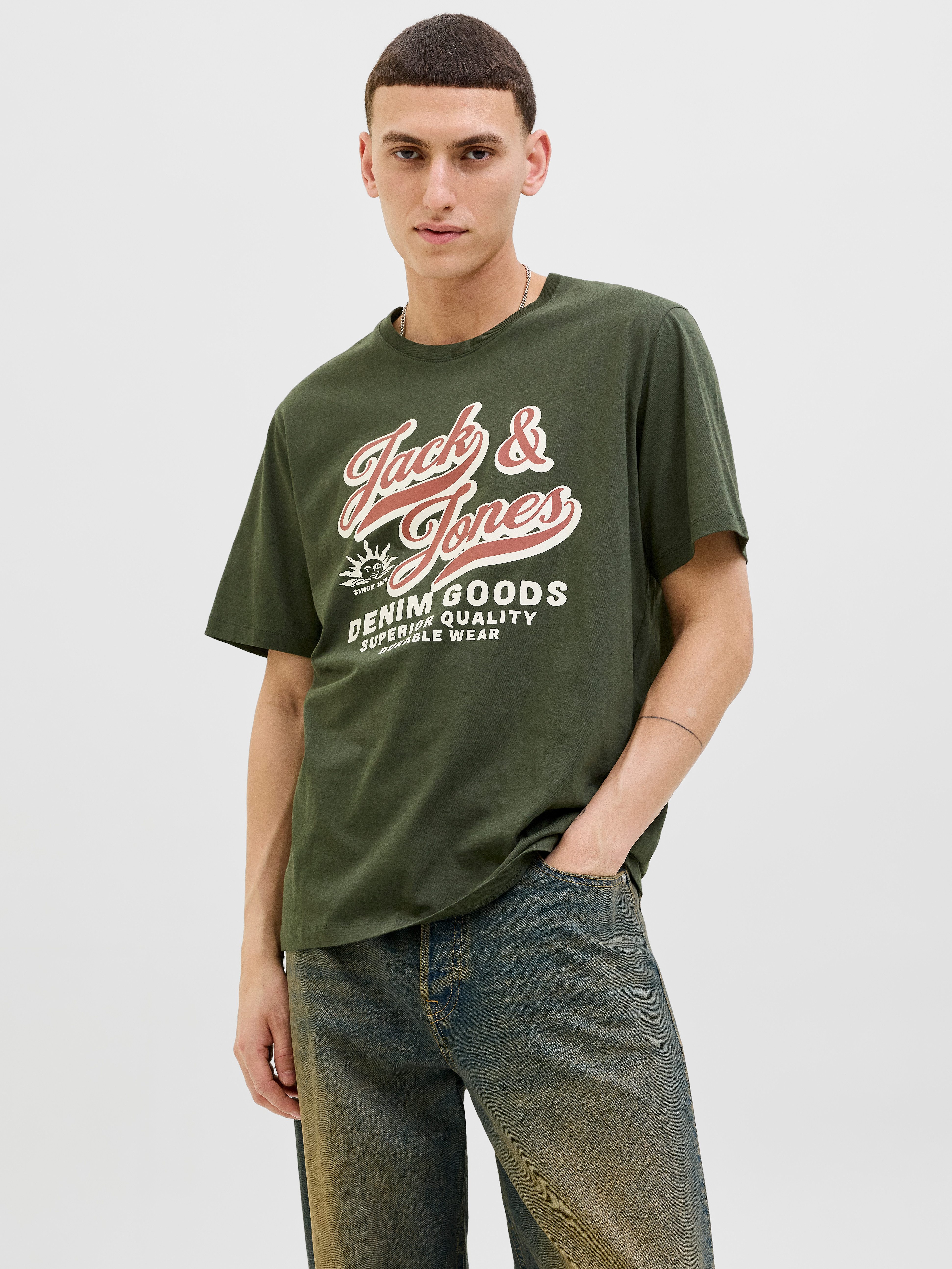 Jack & Jones Rundhalsshirt JJELOGO TEE SS O-NECK 2 COL AW25 SN günstig online kaufen