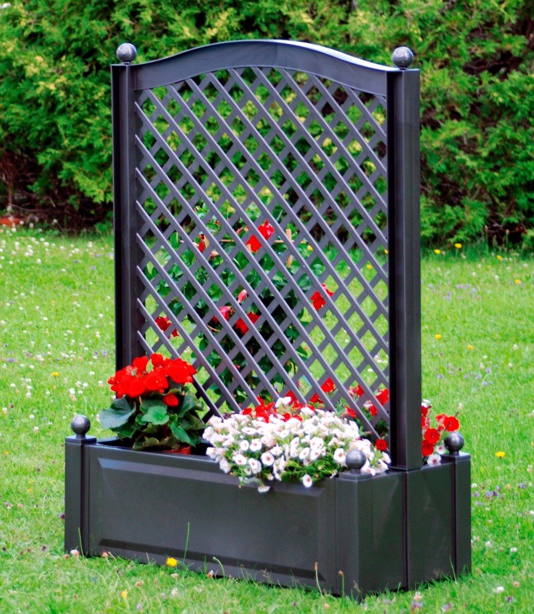KHW Spalier mit beidseitigem Pflanzkasten, BxTxH 100x43x140 cm, UV