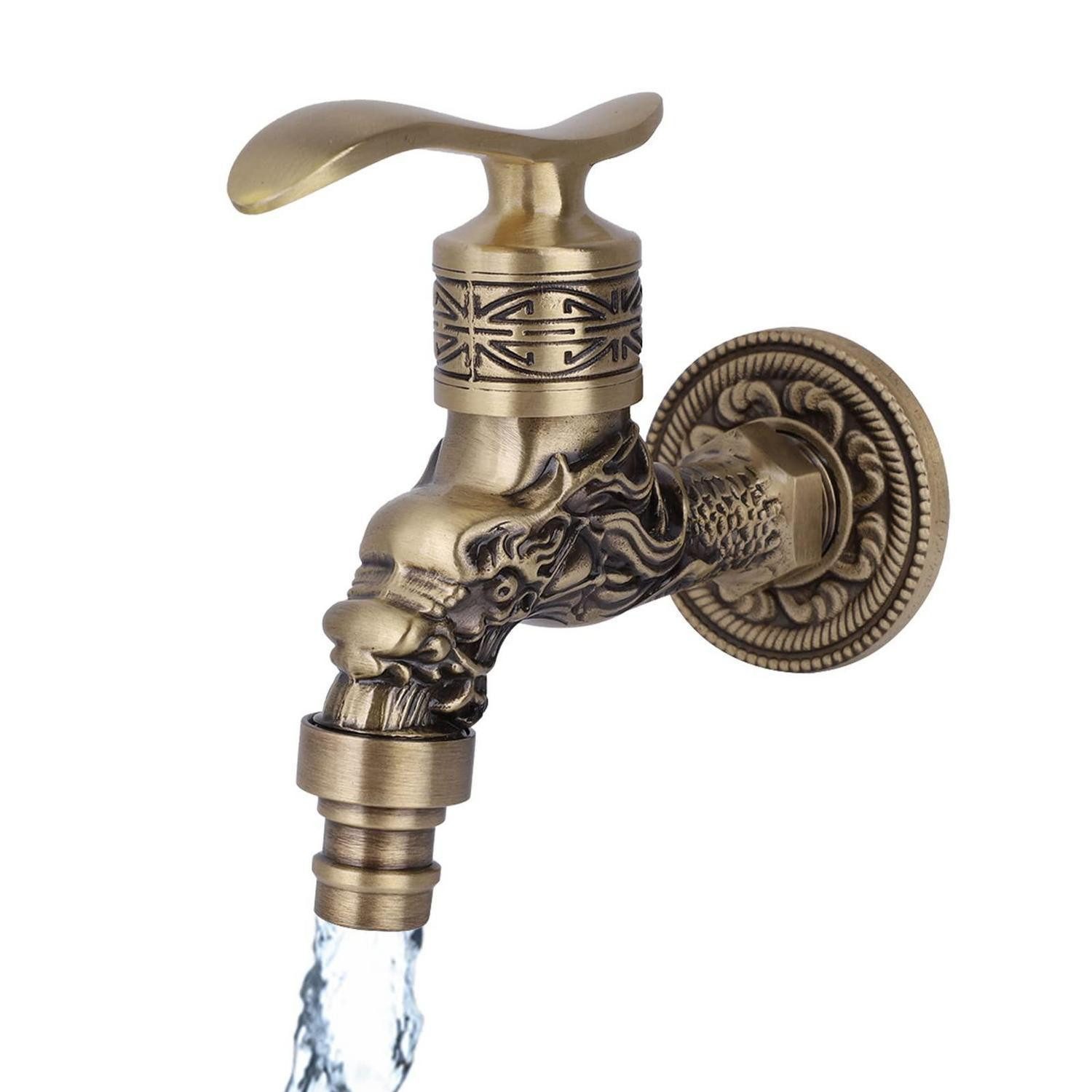 LuxusKollektion Waschtischarmatur Wasserhahn Wandmontage Antik (1-St)