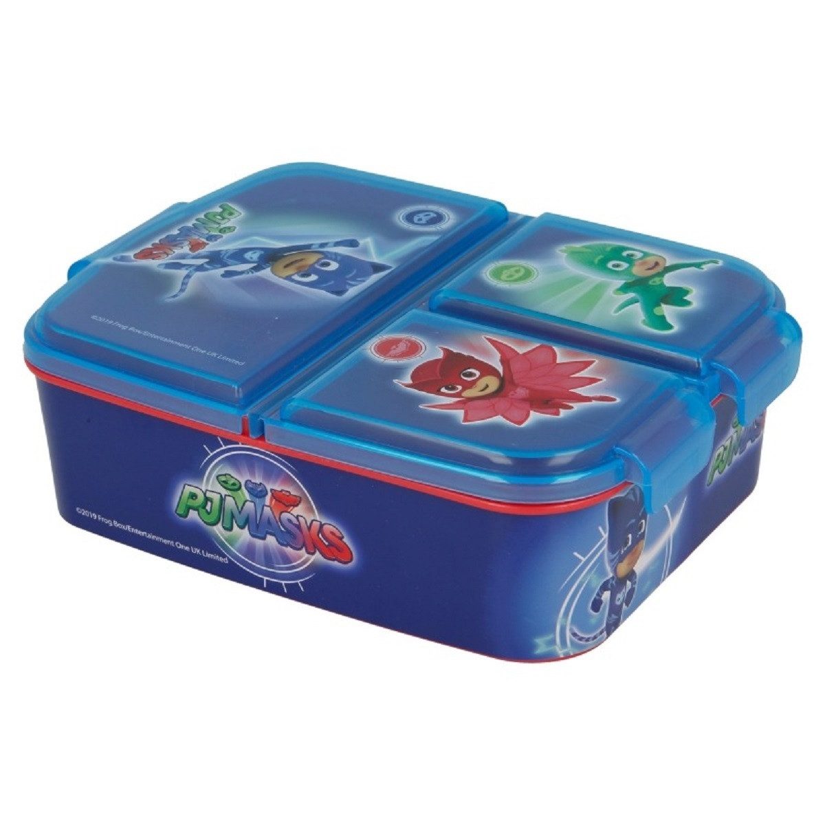 Stor Lunchbox PJ Masks Kinder Brotdose – Lunchbox mit 3 Fächern & tollem Design, (Lebensmittelbewahrungsdose, 1x Deckel, 1x Dose), Brotdose