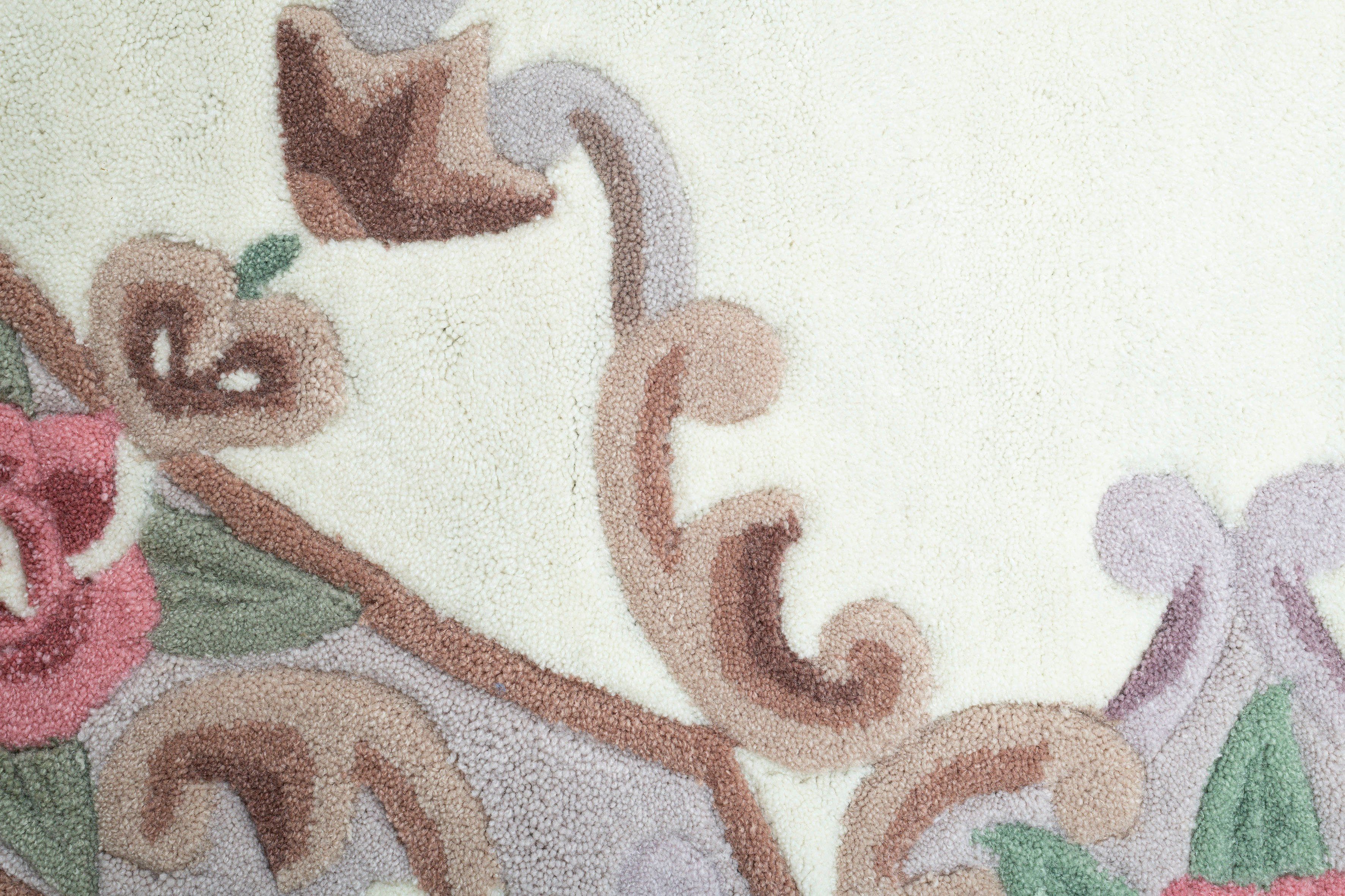 THEKO Teppich Ming, rund, Höhe: 14 mm, hochwertiges Acrylgarn, ideal im Wohnzimmer & Schlafzimmer