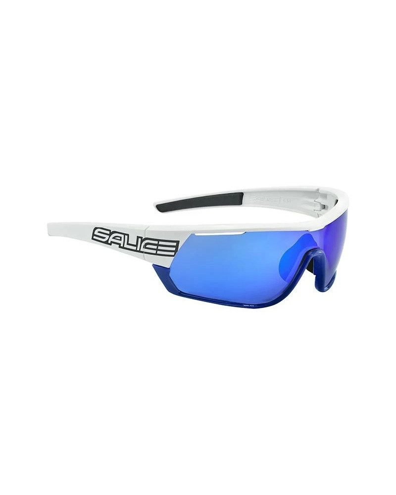 Salice Sonnenbrille Radbrille 016RW (Glasscheibe: Hydrophobic RW Blau) weiss/blau