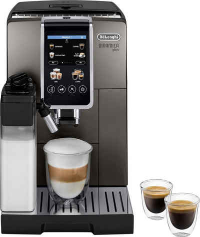 De'Longhi Kaffeevollautomat Dinamica Plus ECAM 380.95.TB, inkl. 2 LatteCrema Hot Milchkaraffen