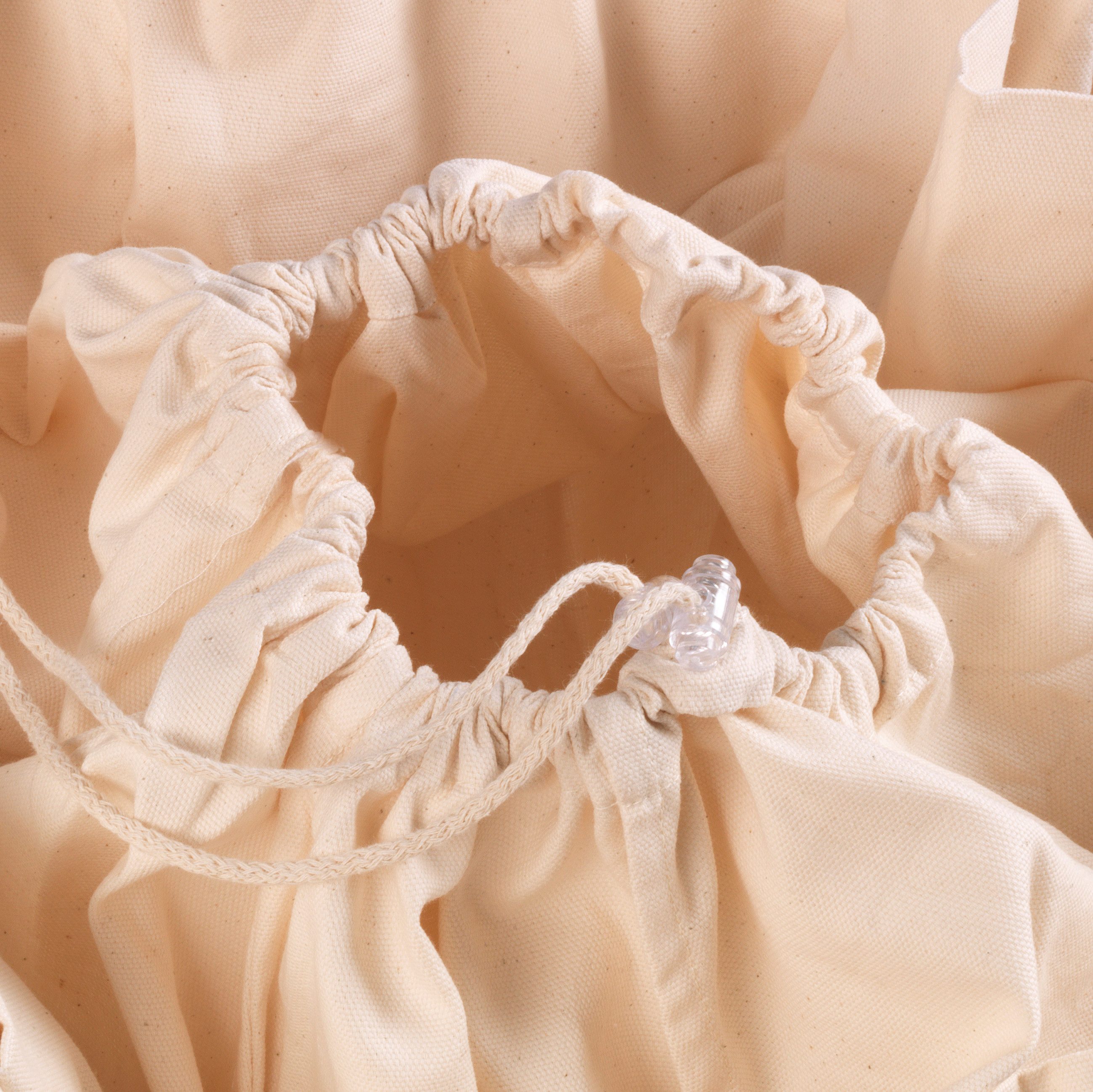 Klein & More Wäschesortierer Baumwoll-Wäschesack für Wäschesammler Marie Pi, passt sich Füllvolumen an