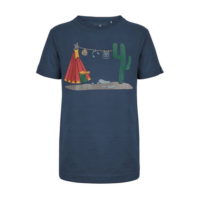 Elkline T-Shirt Tipi Western Kaktus Print