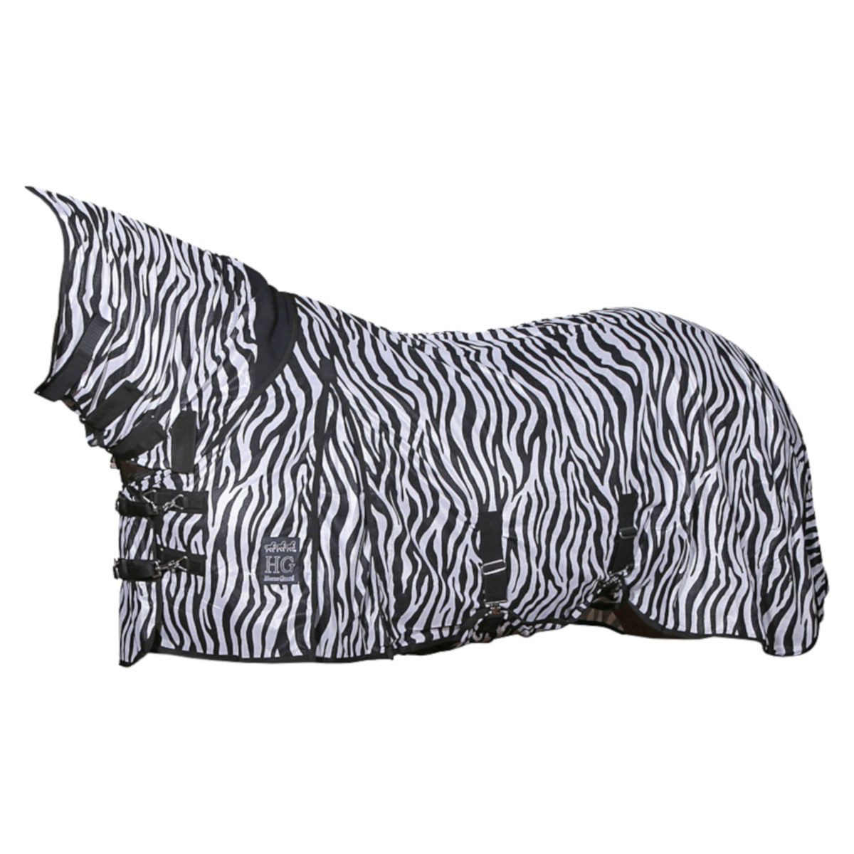 Horse Guard Pferde-Fliegendecke Insektendecke für Pferde, Zebramuster, 155 cm