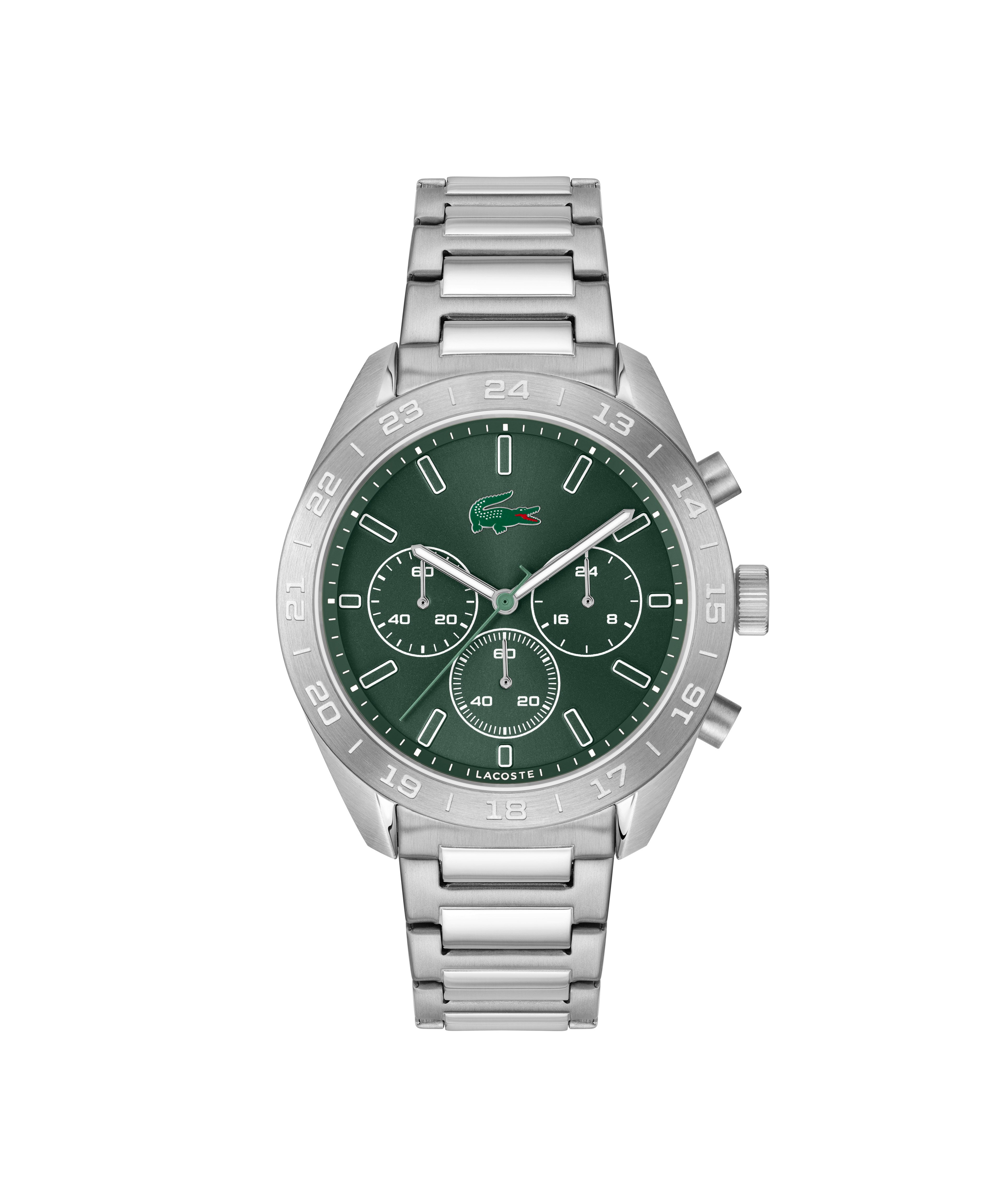 Lacoste Chronograph BOSTON 2011533, Quarzuhr, Armbanduhr, Herrenuhr, Edelstahlarmband, analog