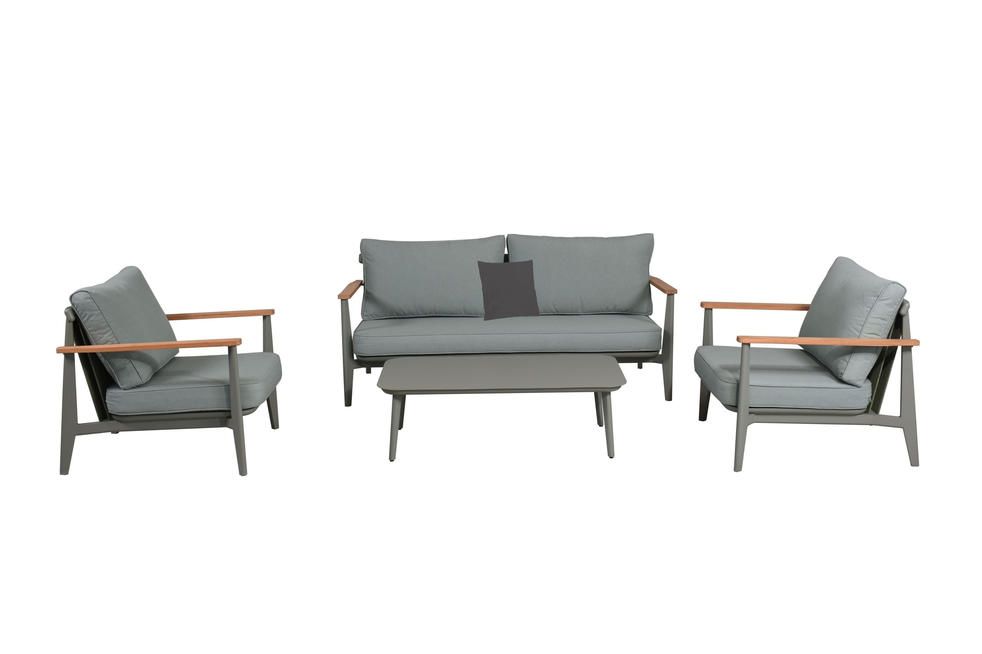 Leco Gartenlounge-Set Lounge-Sitzgruppe - 4 teilig - für 5 Personen für entspannte Stunden