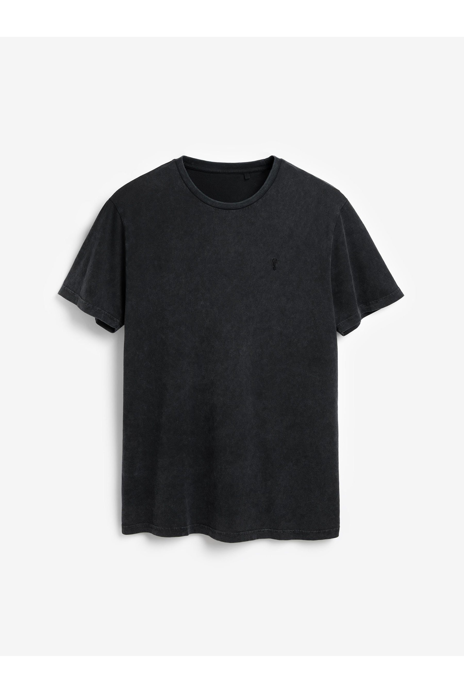 Next T-Shirt (1-tlg) Charcoal Grey Black Acid Wash