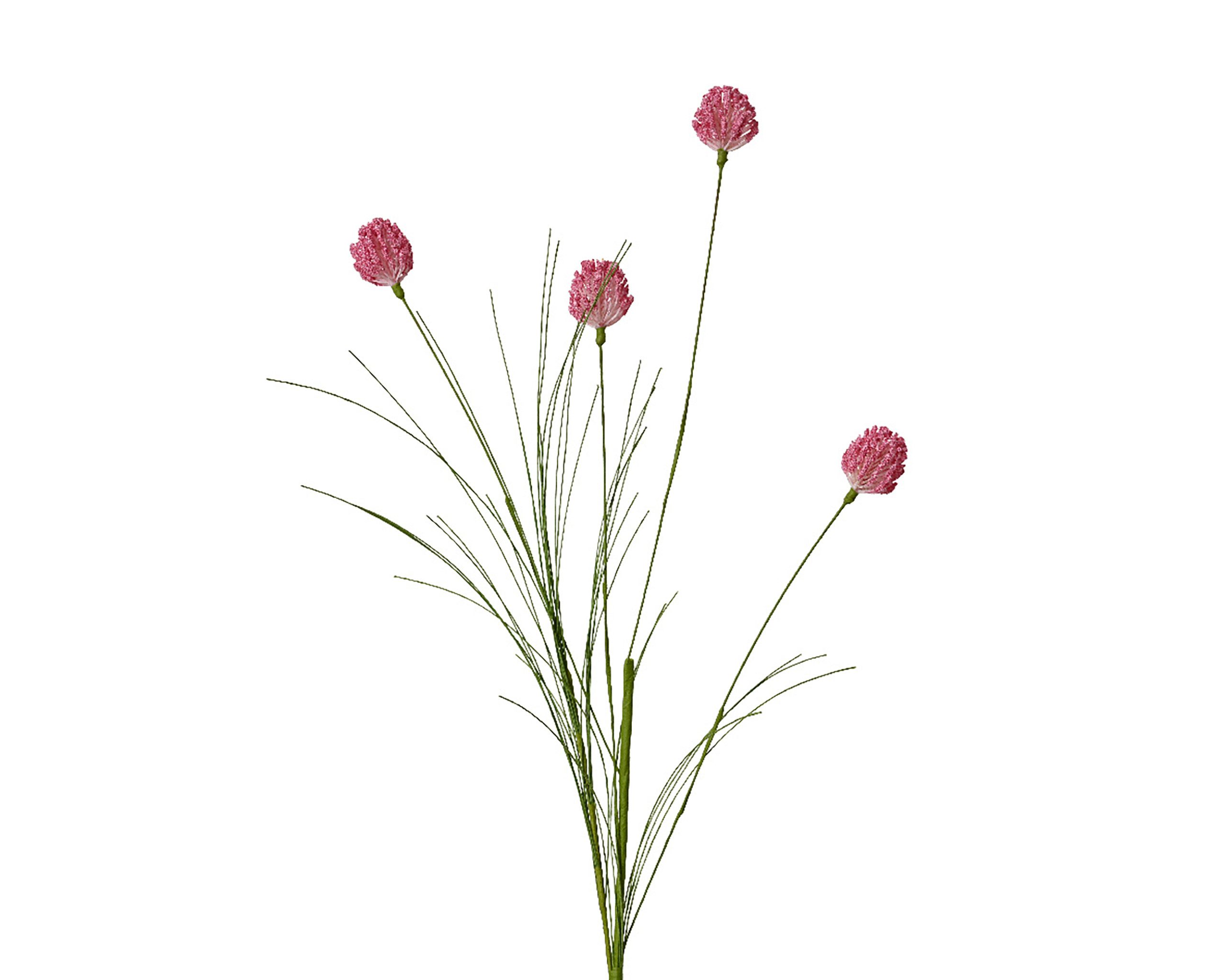 Kunstblume, Decoris season decorations, Künstlicher Zierlauch mit Stiel 74cm Rosa