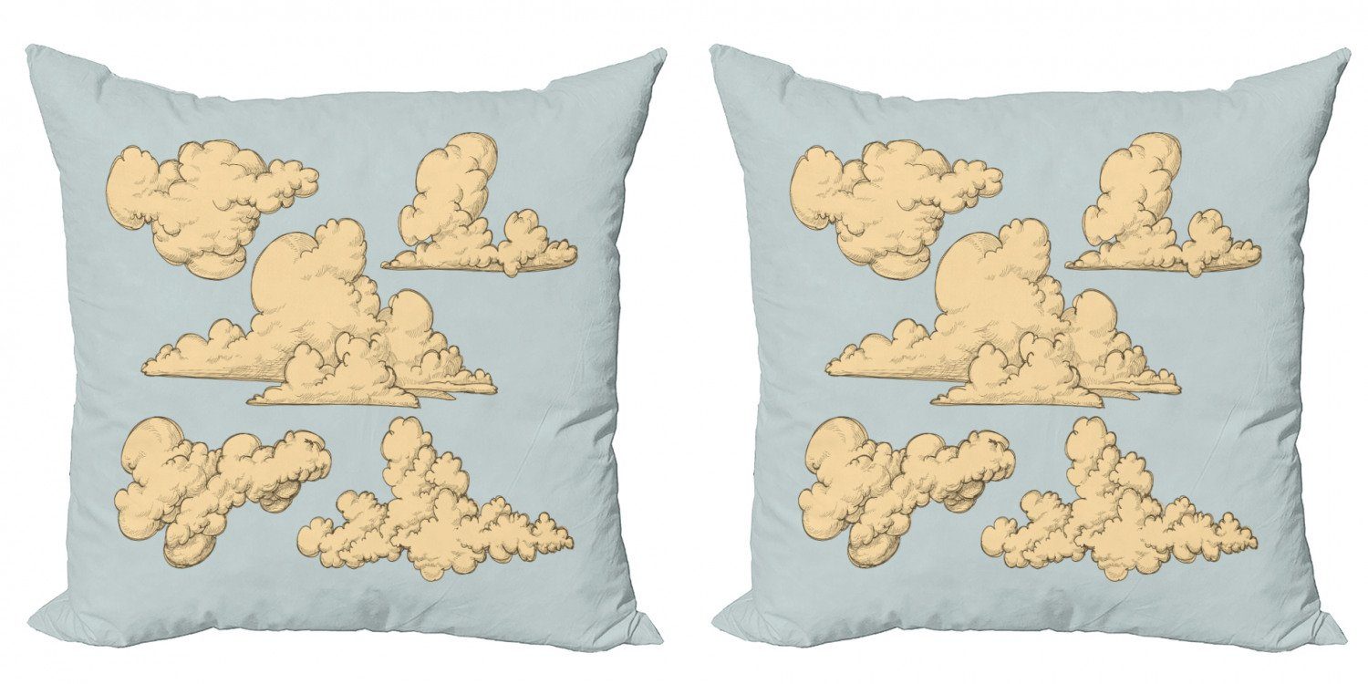 im Wolken Modern Kissenbezüge Stück), (2 Digitaldruck, Vintage Doppelseitiger Himmel Accent Wolke Abakuhaus